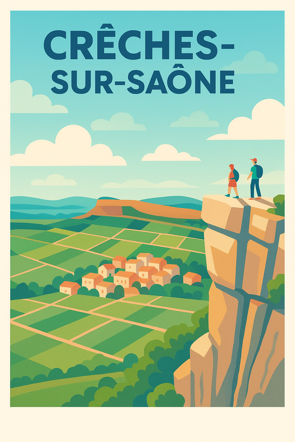 Affiche de Crêches-sur-Saône - Panorama et nature à couper le souffle