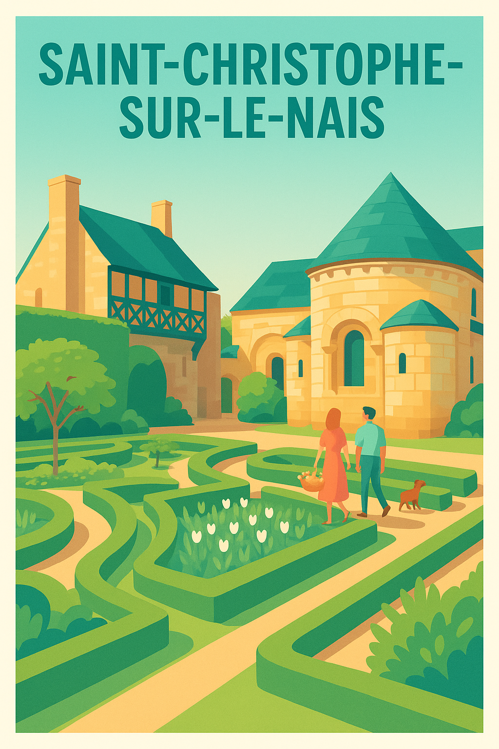 Affiche de Saint-Christophe-sur-le-Nais - Promenade bucolique au cœur d'un jardin d'exception
