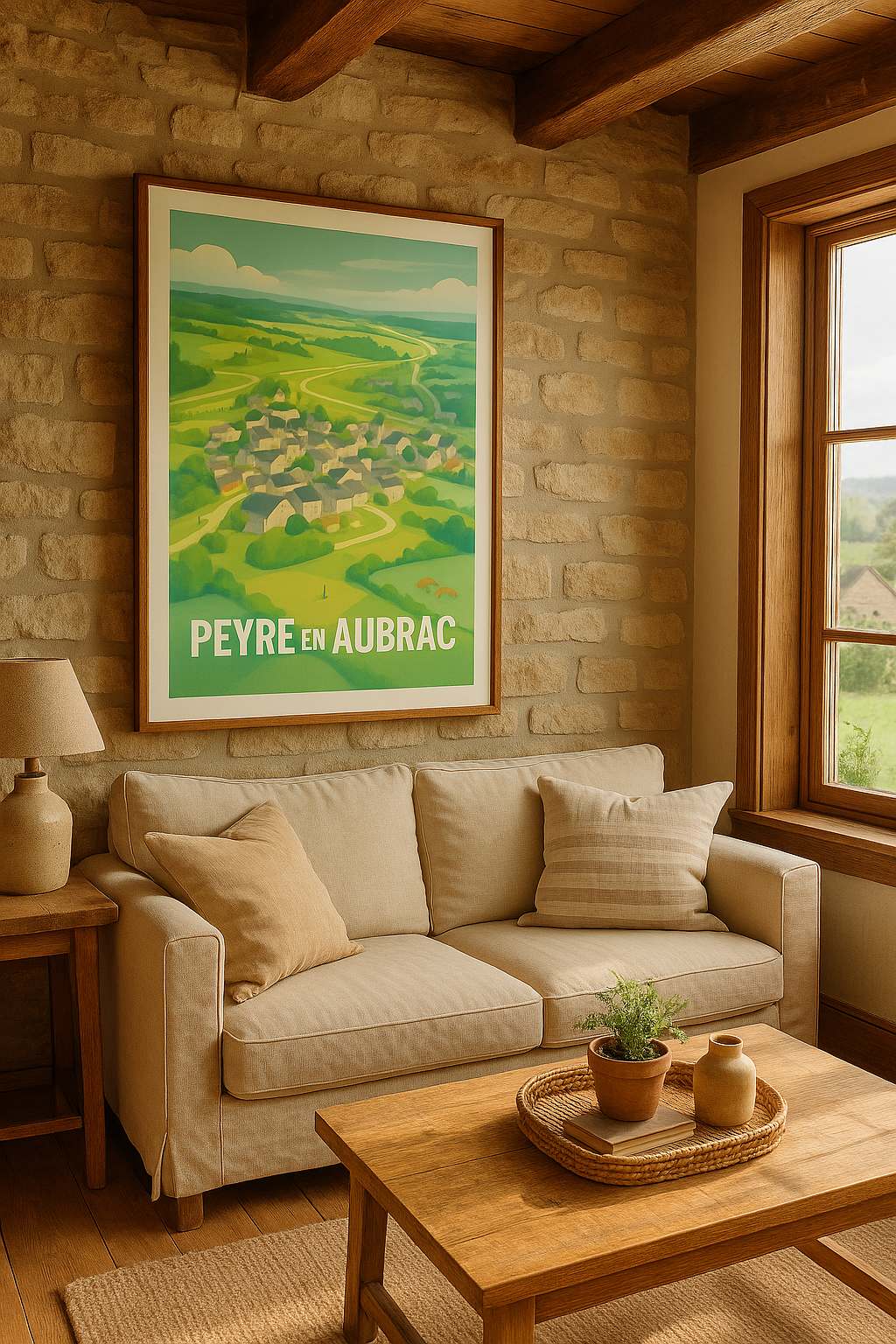 Mise en situation Affiche de Peyre en Aubrac - Charme bucolique au cœur de la nature
