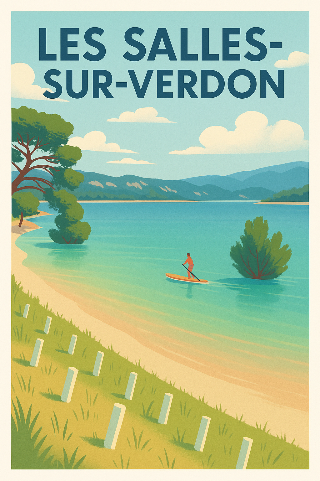 Affiche Les Salles-sur-Verdon — Évasion au cœur du Verdon · poster d'art de Les Salles-sur-Verdon