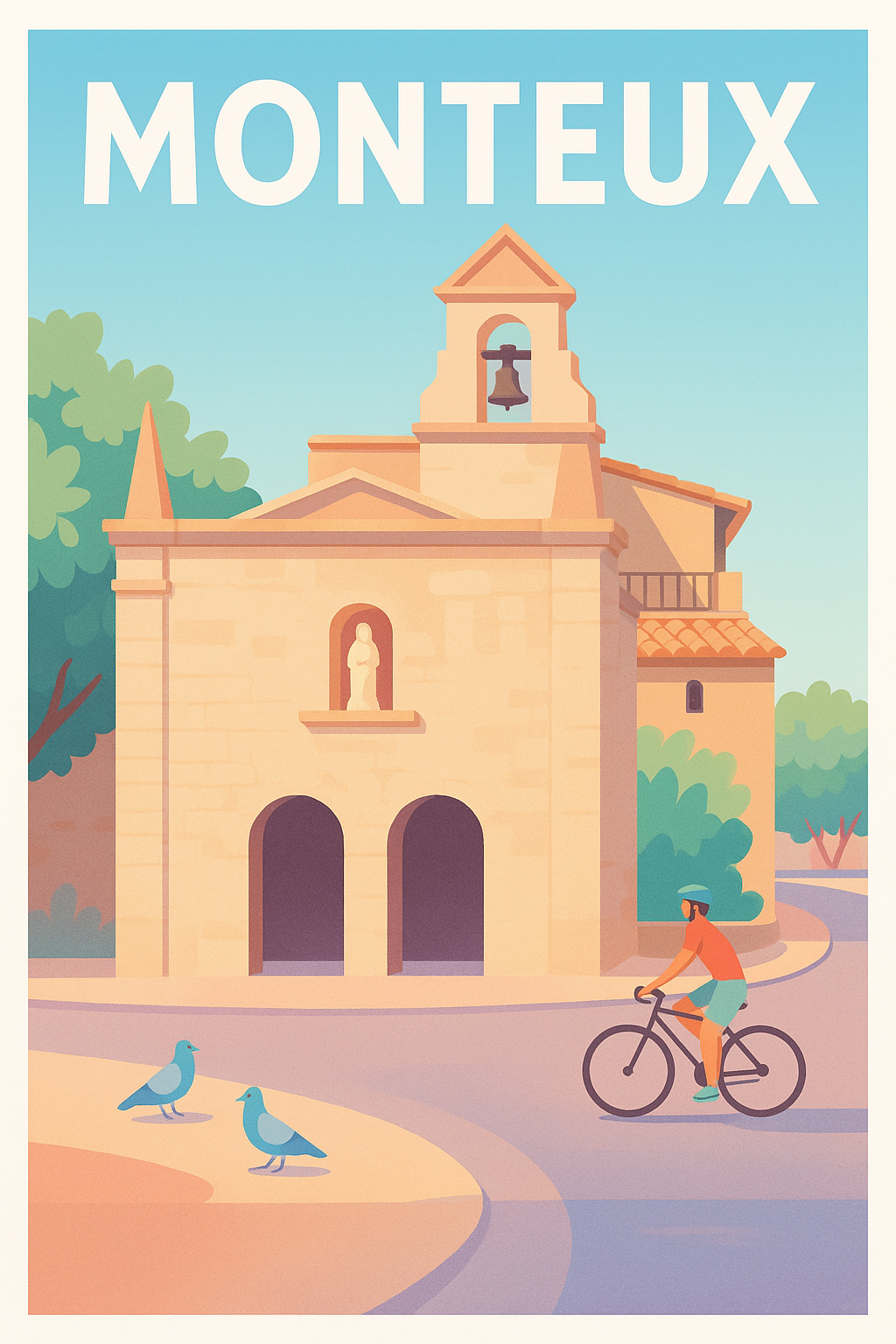 Affiche de Monteux - Tranquillité et charme provençal