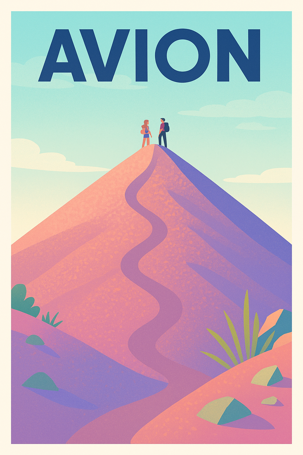 Affiche de Avion - Escapade au sommet du volcan