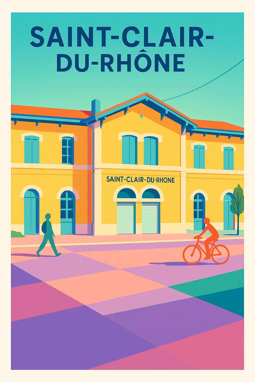 Affiche de Saint-Clair-du-Rhône - Charme coloré et vie locale
