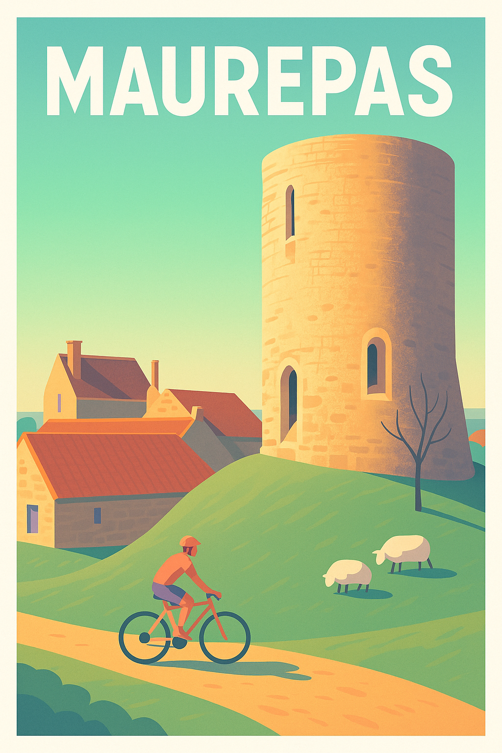 Affiche de Maurepas - L'escapade bucolique à vélo