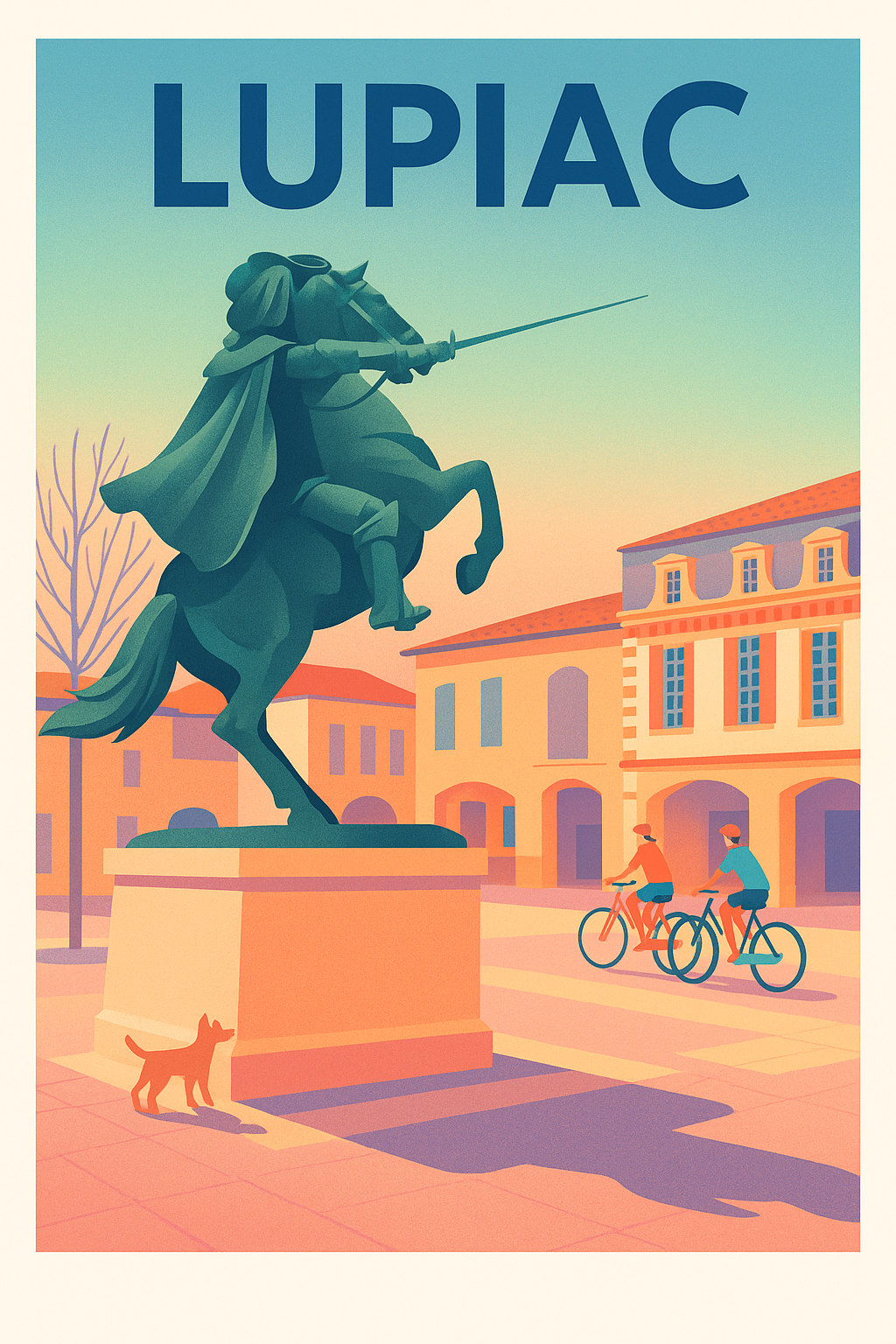 Affiche Lupiac — Charme et histoire au cœur du village · poster d'art de Lupiac