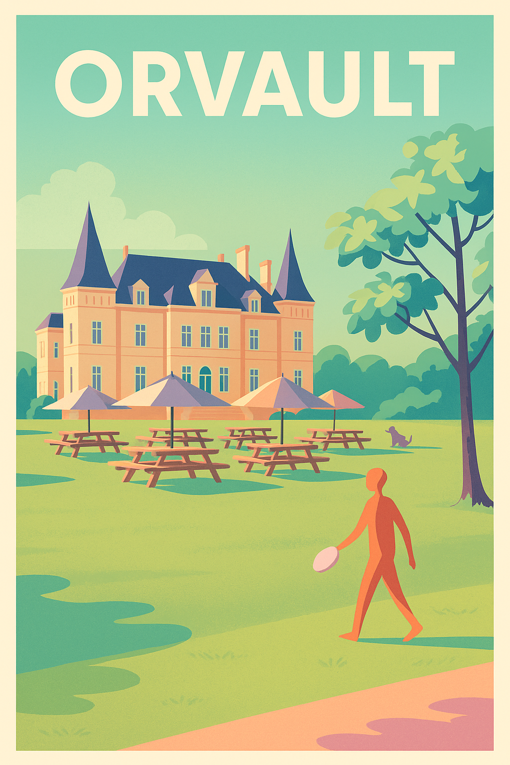 Affiche Orvault — Ambiance champêtre et détente au château · poster d'art de Orvault