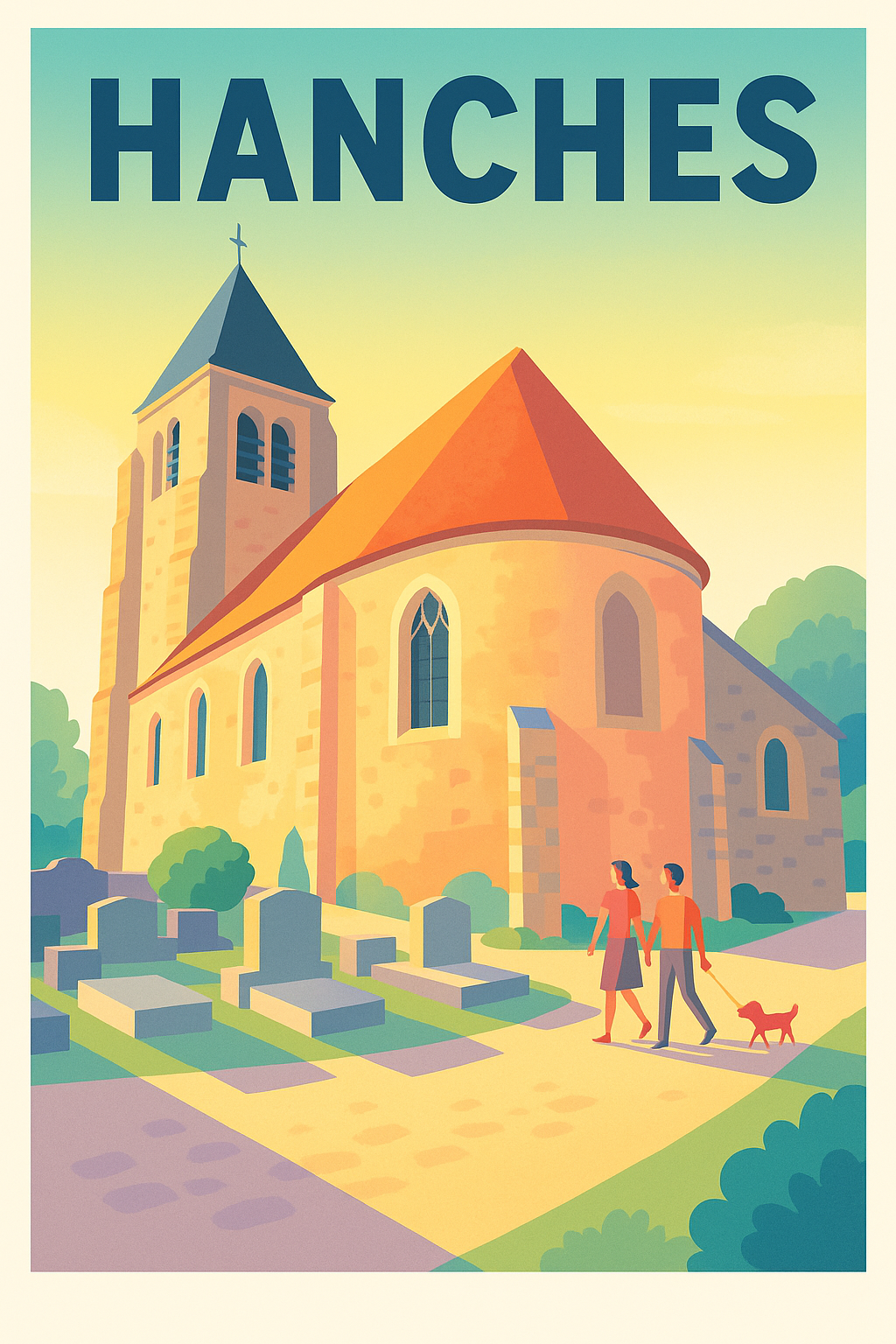 Affiche de Hanches - Un instant paisible au coeur de la campagne