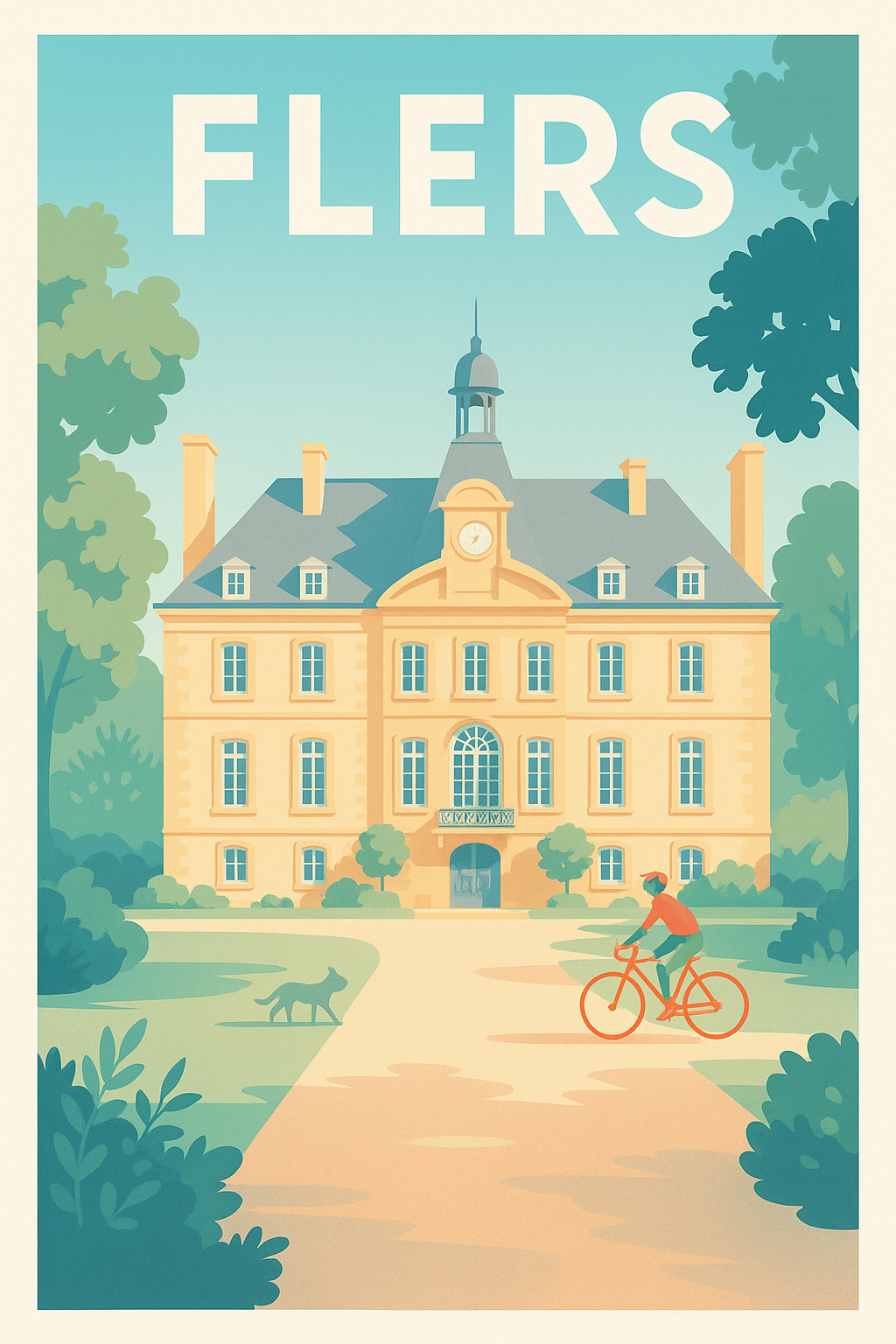 Affiche de Flers - L'élégance tranquille du château