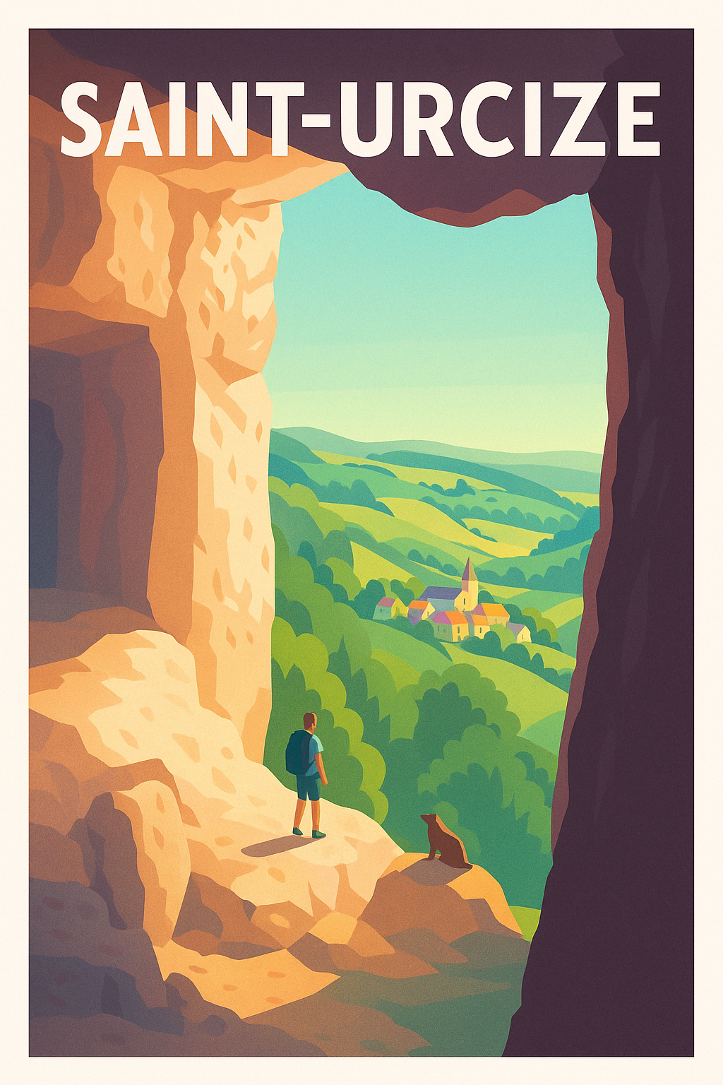 Affiche Saint-Urcize — Évasion naturelle et panorama bucolique · poster d'art de Saint-Urcize