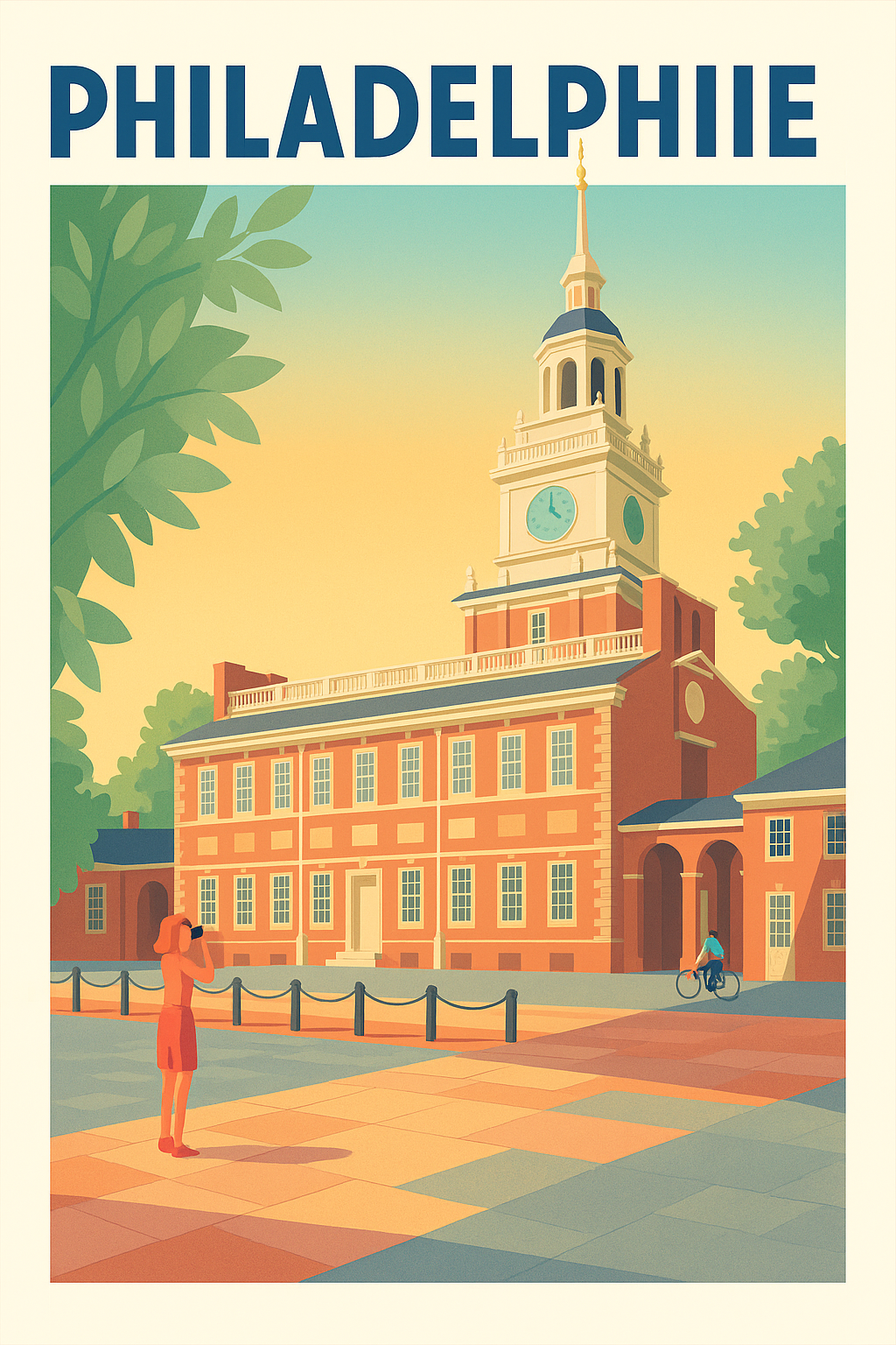 Affiche de Philadelphie - Le charme historique de l'Independence Hall
