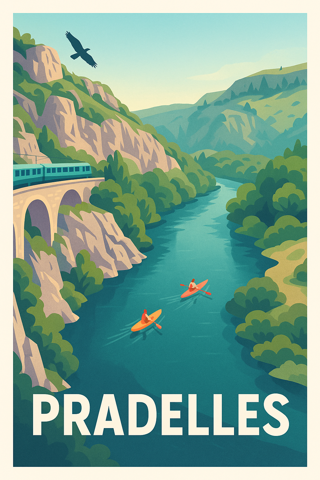 Affiche de Pradelles - Évasion nature au fil de l'eau