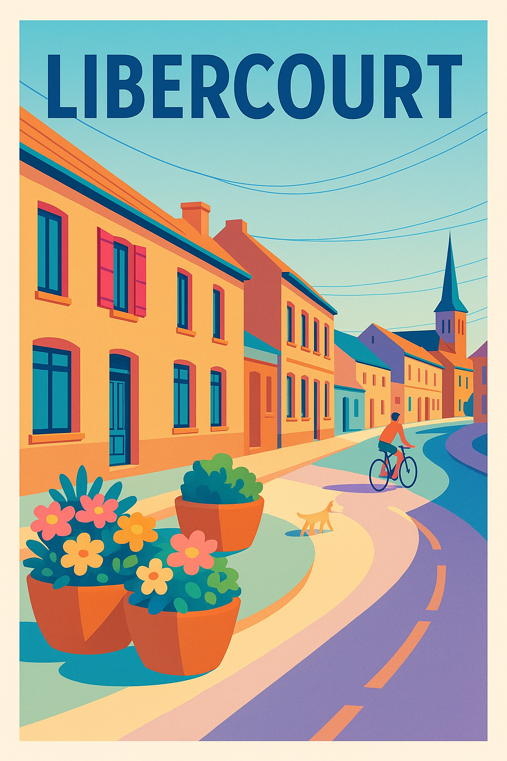 Affiche de Libercourt - Charme et douceur de la vie de village