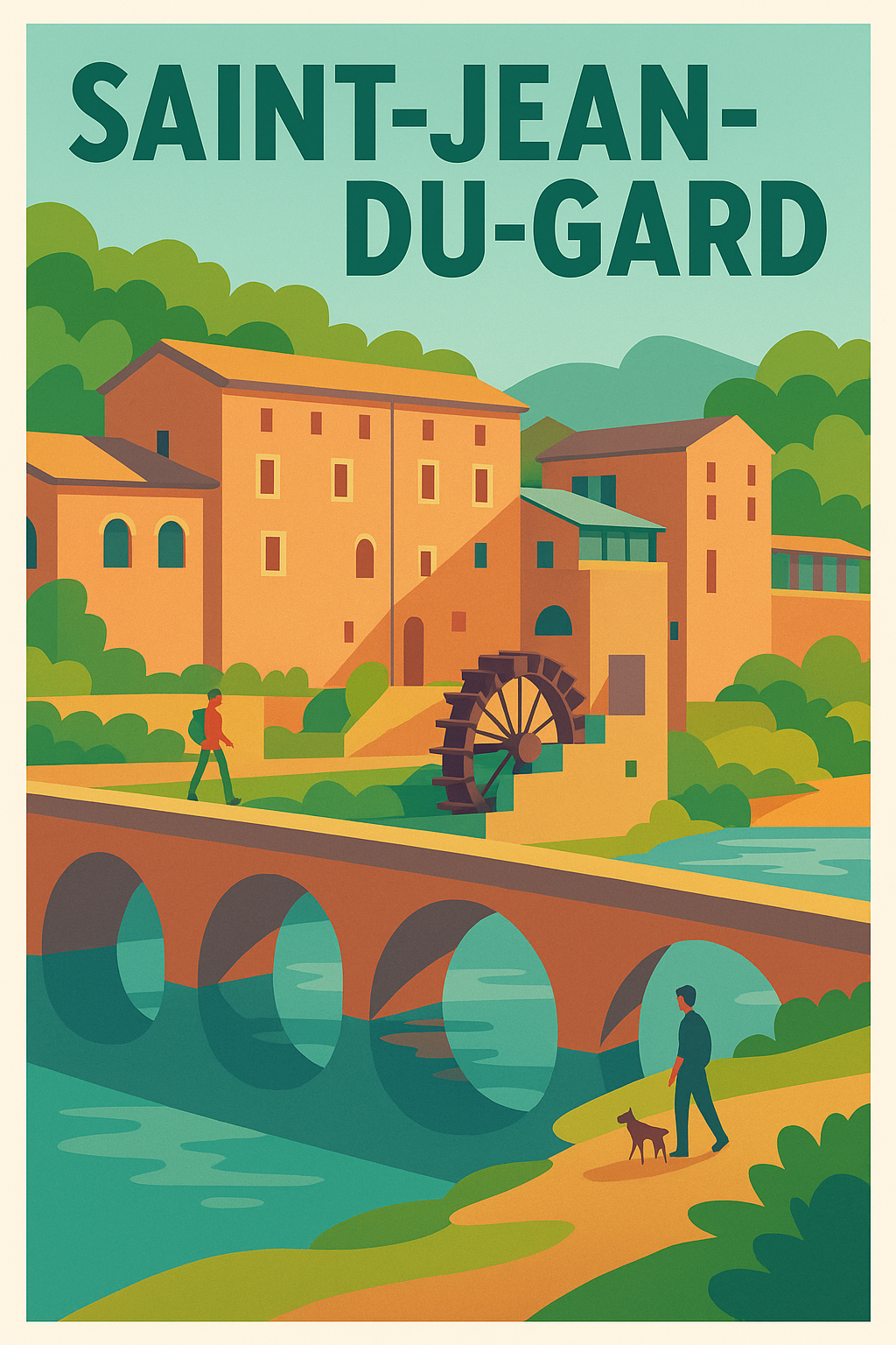 Affiche de Saint-Jean-du-Gard - Harmonie entre nature et patrimoine