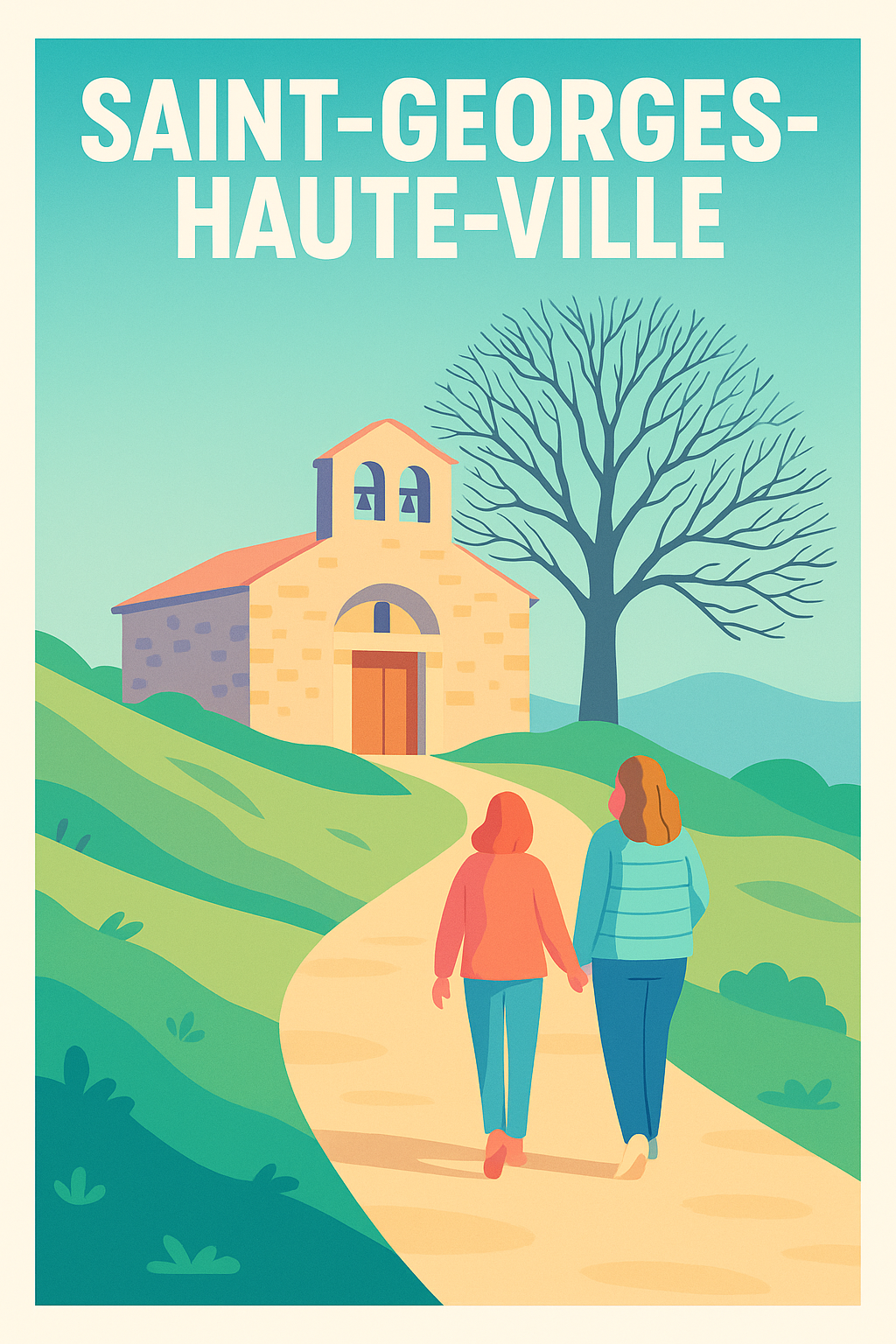Affiche de Saint-Georges-Haute-Ville - Promenade paisible au cœur de la campagne
