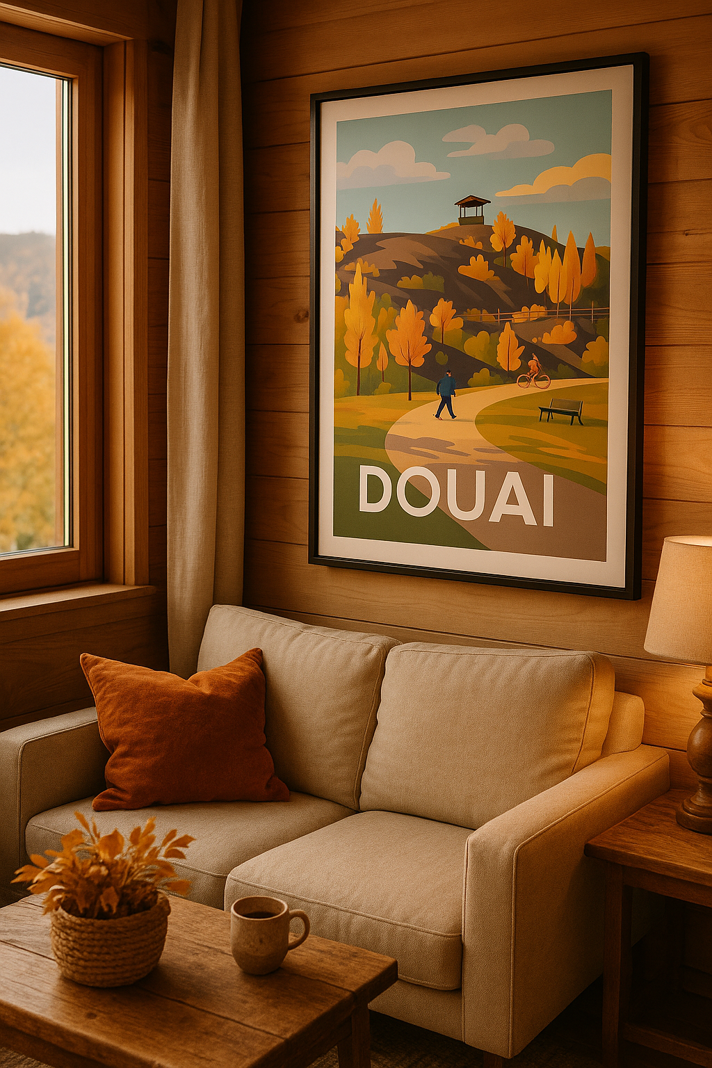 Affiche Douai — L'automne en balade paisible · poster d'art de Douai