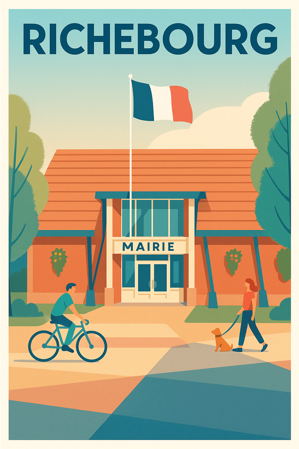 Affiche de Richebourg - Un coin de vie paisible au cœur du village