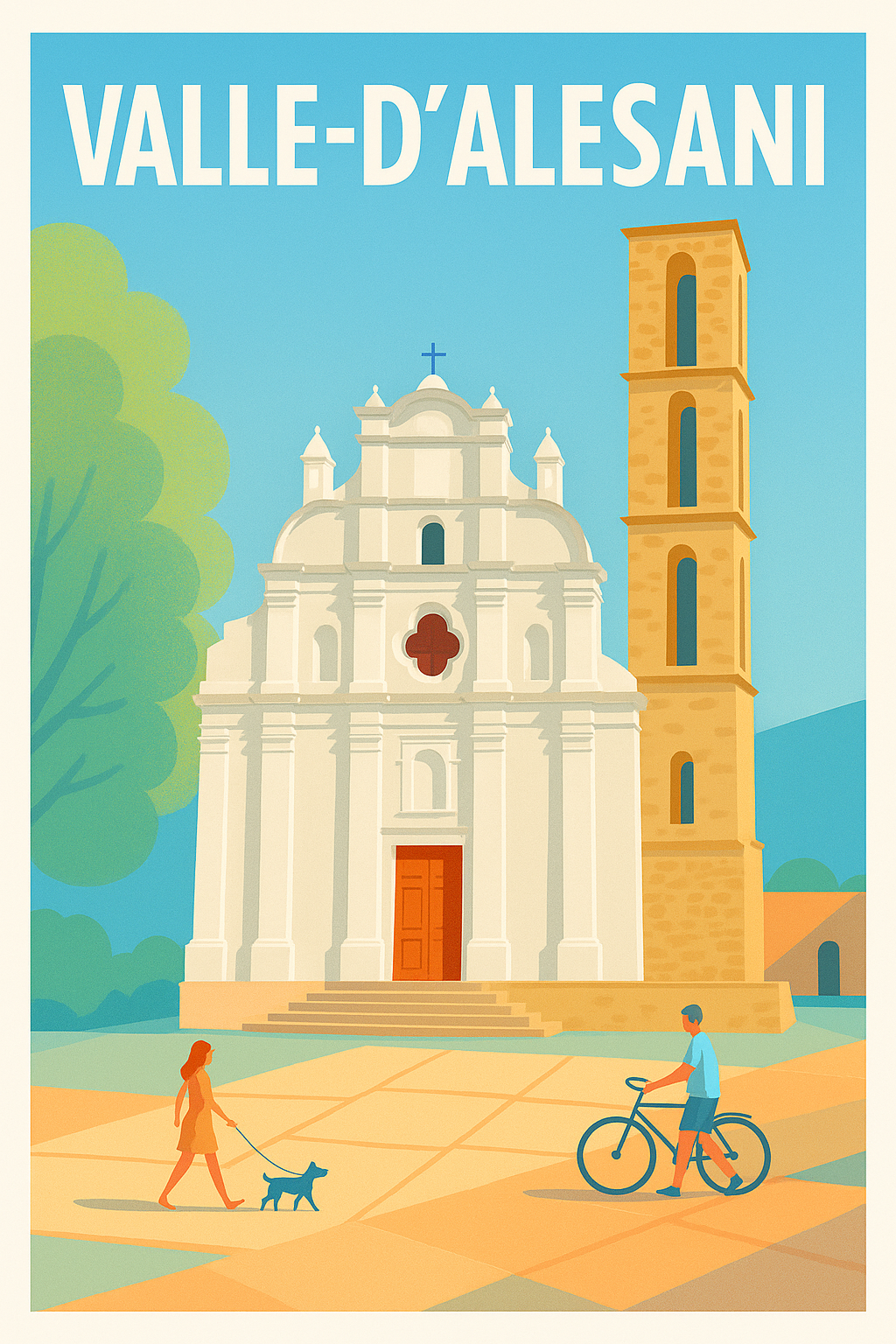 Affiche Valle-d'Alesani — Charme et sérénité en Corse · poster d'art de Valle-d'Alesani
