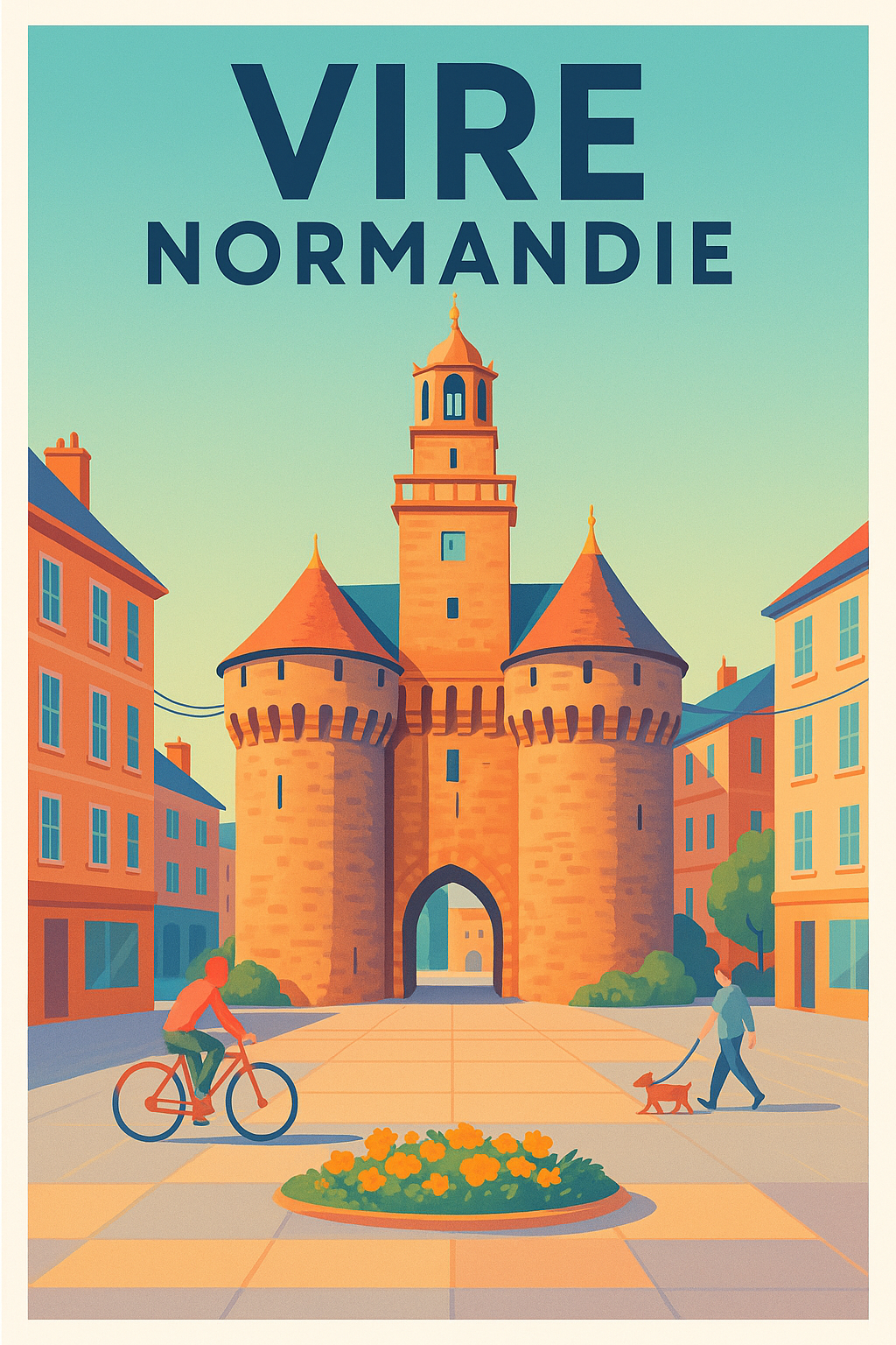 Affiche de Vire - Charme médiéval en Normandie
