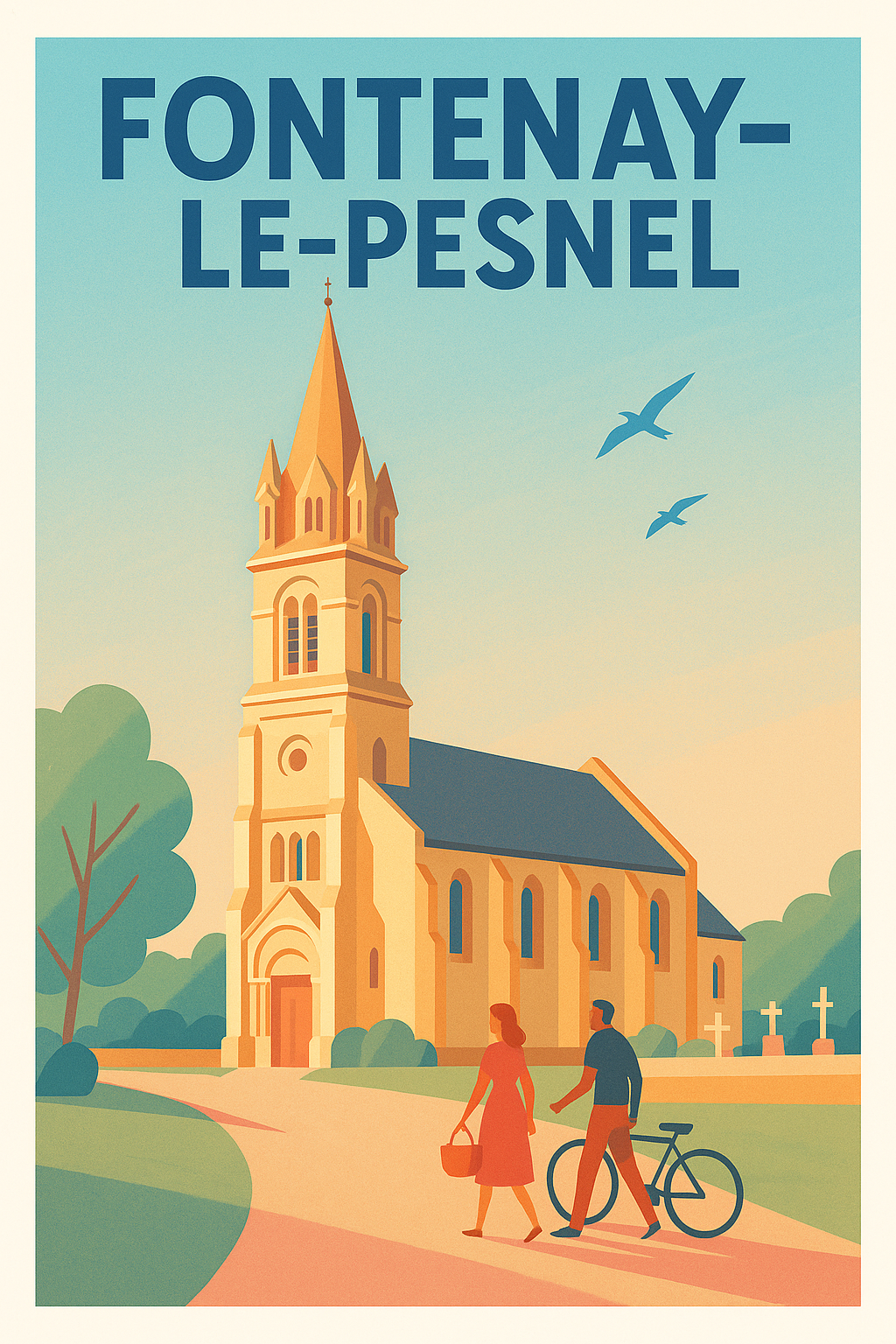 Affiche de Fontenay-le-Pesnel - Charme paisible et architecture emblématique