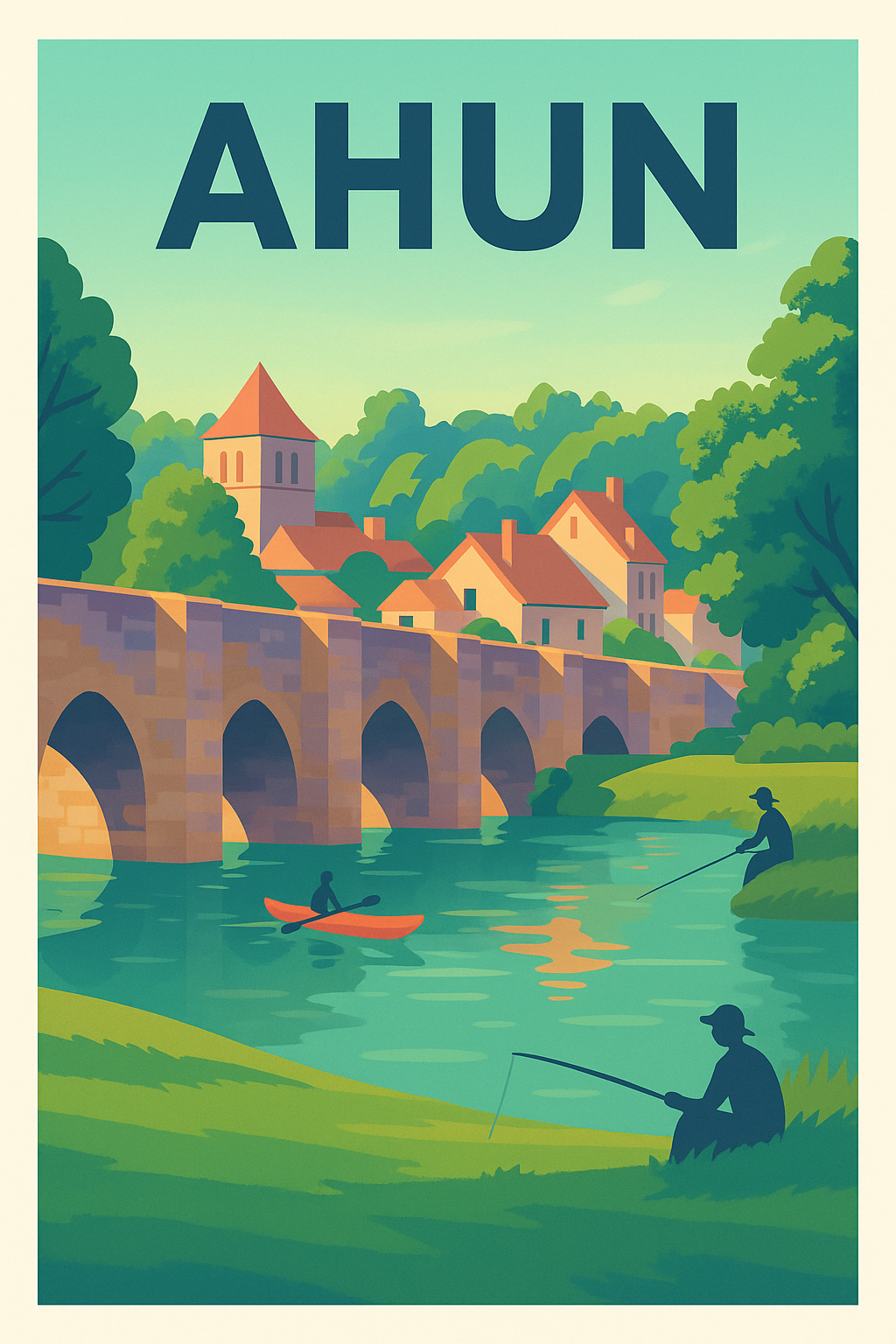 Affiche de Ahun - Charme paisible au fil de l'eau