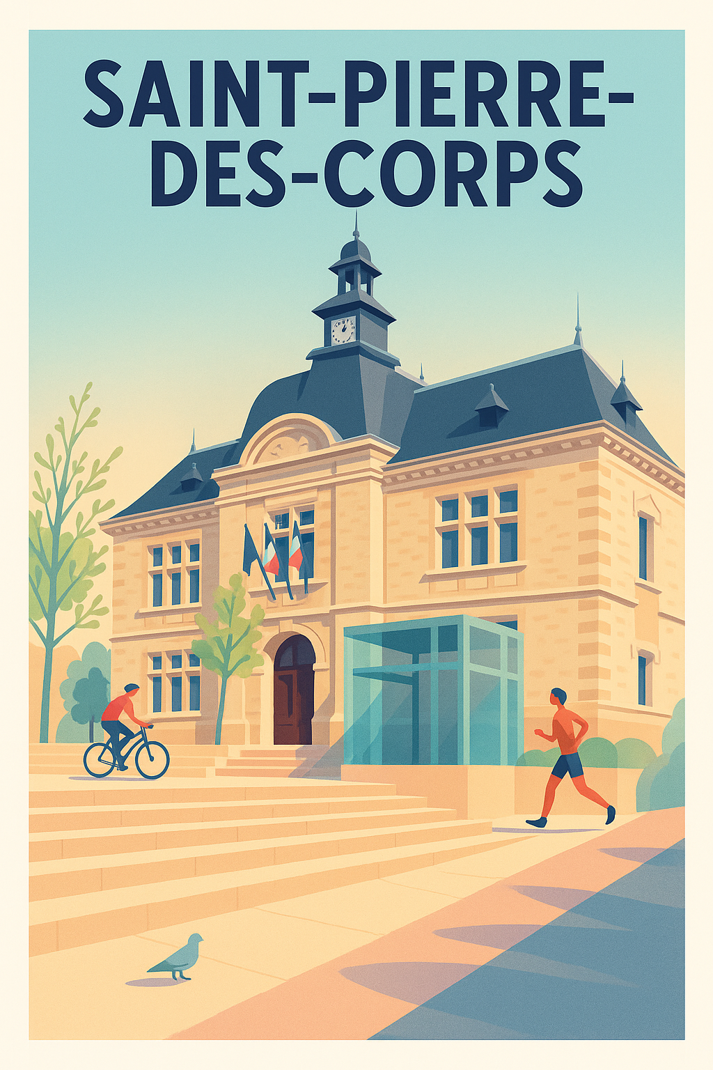 Affiche de Saint-Pierre-des-Corps - L'élégance d'une ville en mouvement