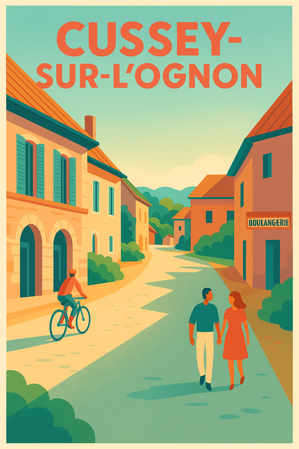 Affiche de Cussey-sur-l'Ognon - L'élégance d'un village ensoleillé