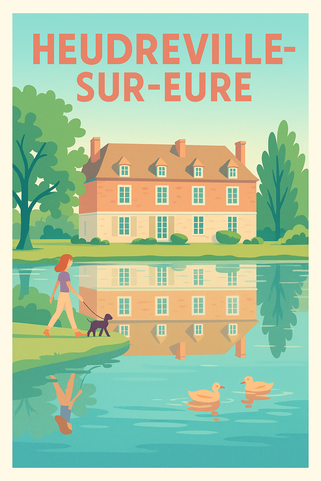 Affiche de Heudreville-sur-Eure - Sérénité au bord de l'eau