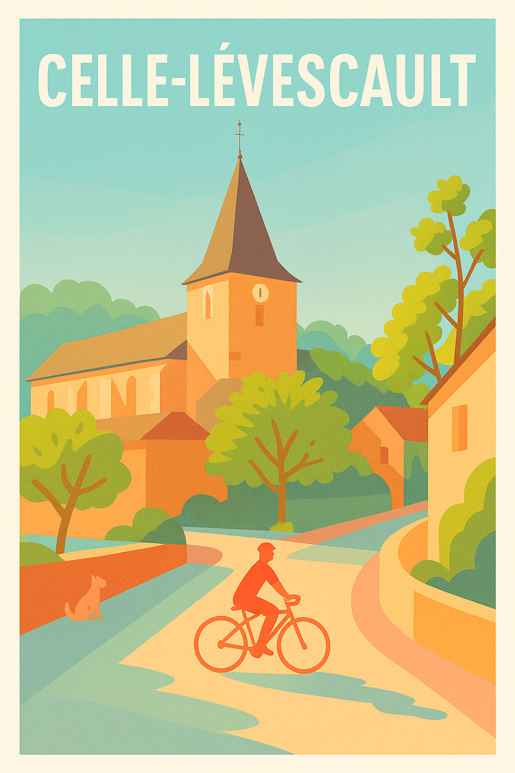 Affiche de Celle-Lévescault - Charme paisible et balade à vélo