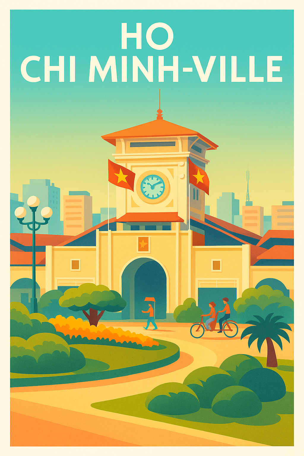 Affiche de Ho Chi Minh-Ville - Évasion tropicale et charme urbain
