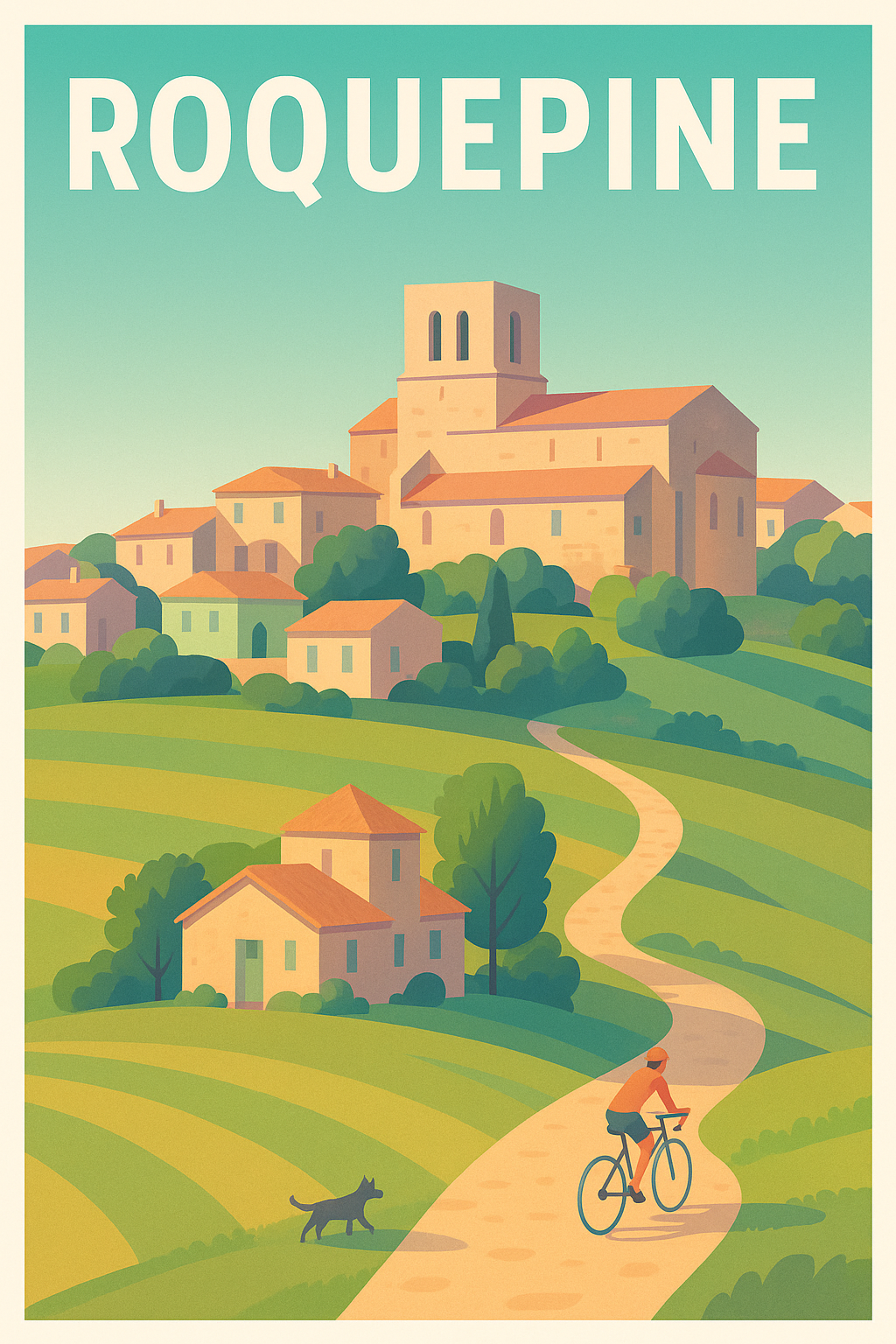 Affiche Roquepine — Balade paisible au cœur de la campagne · poster d'art de Roquepine