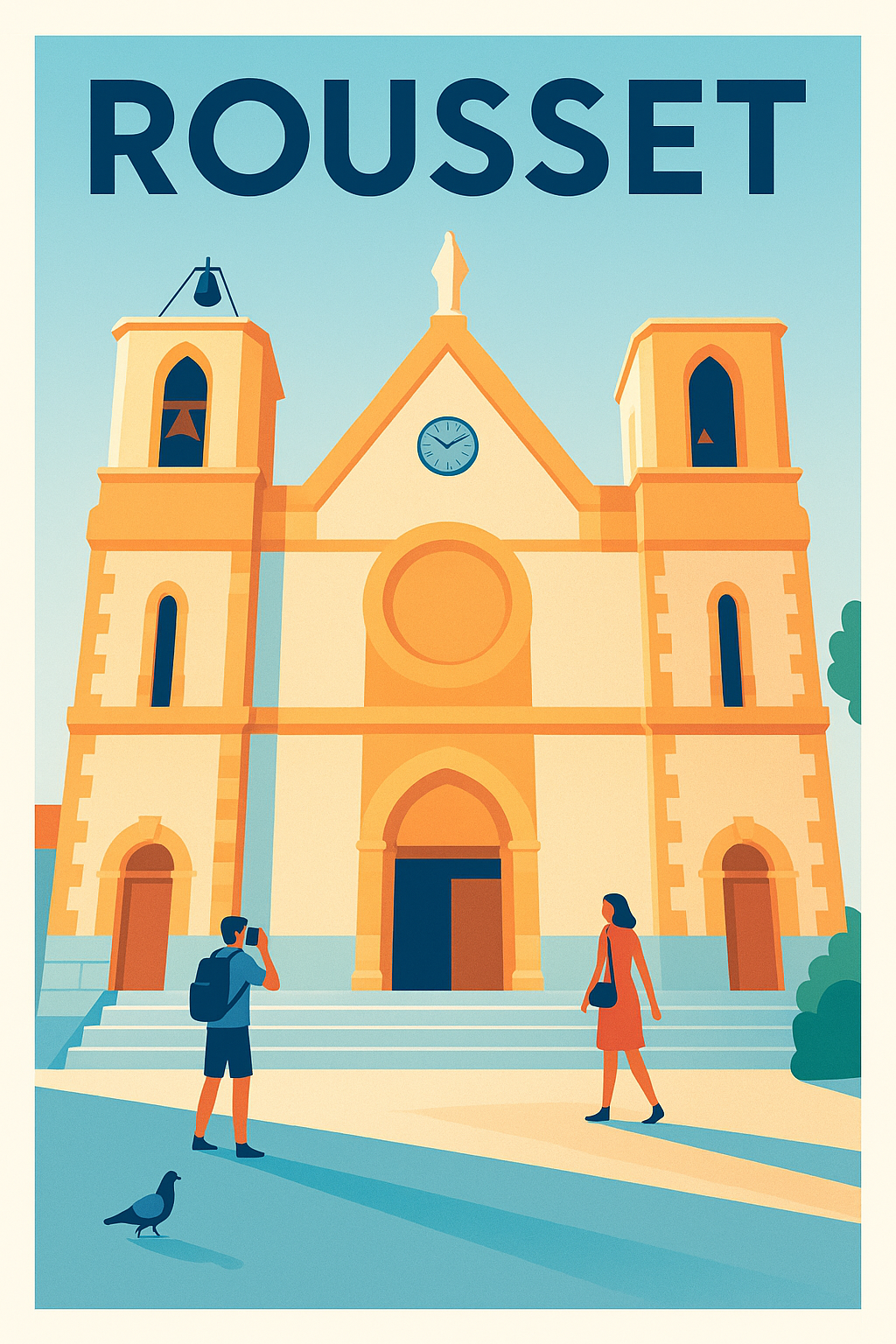 Affiche de Rousset - Charmante silhouette provençale