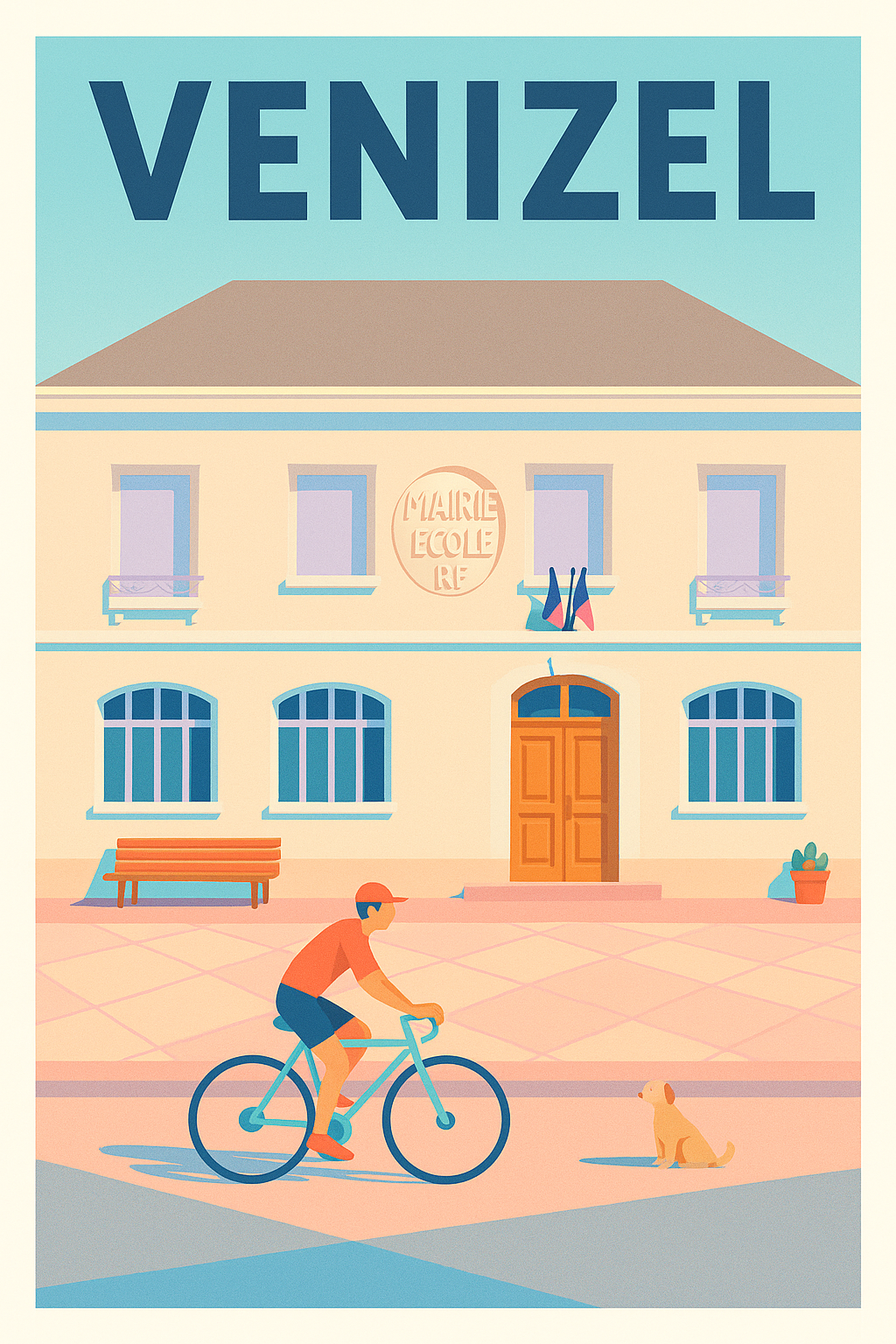 Affiche de Venizel - Douceur de vie et balade à vélo