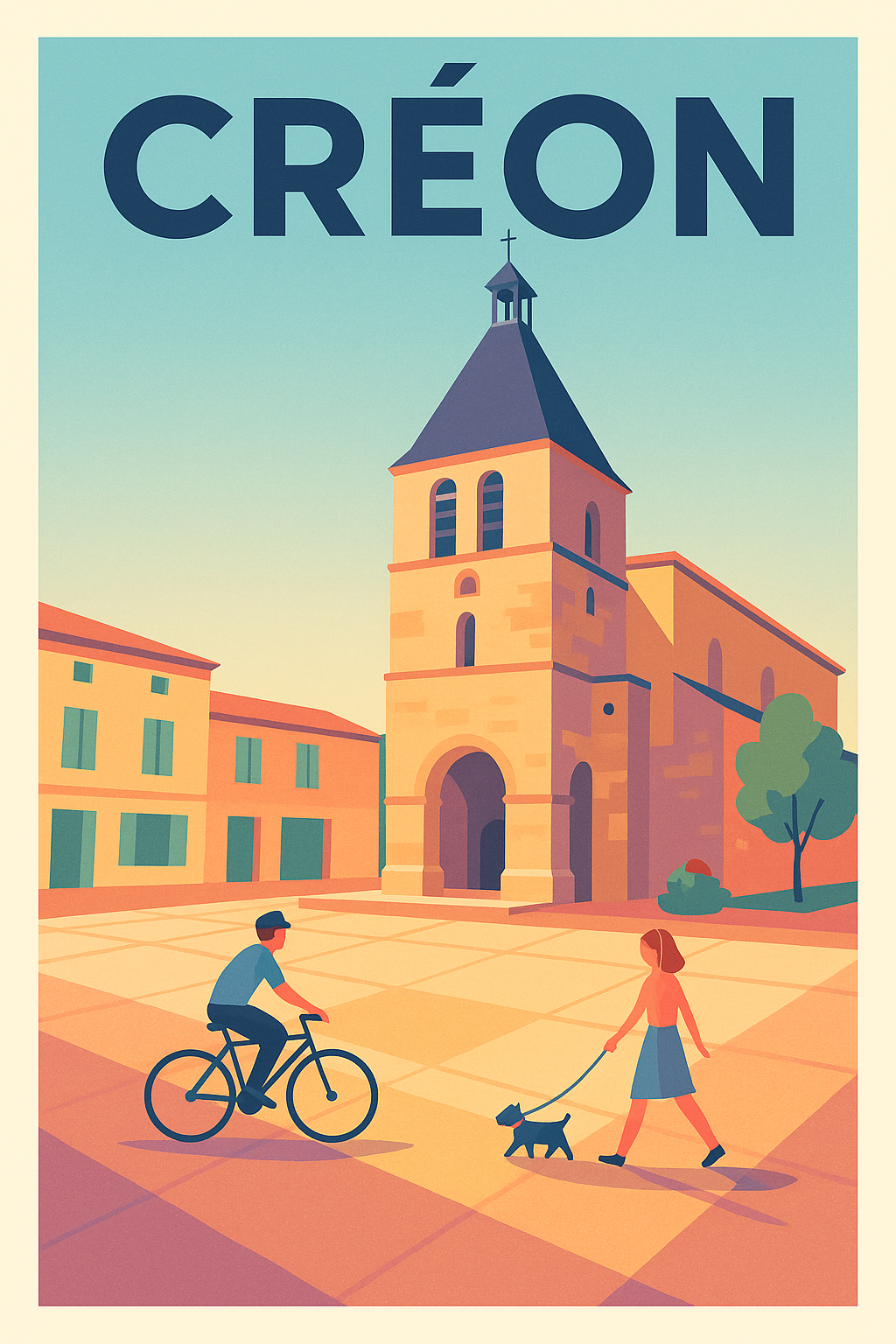 Affiche de Créon - Charme et douceur de la place centrale