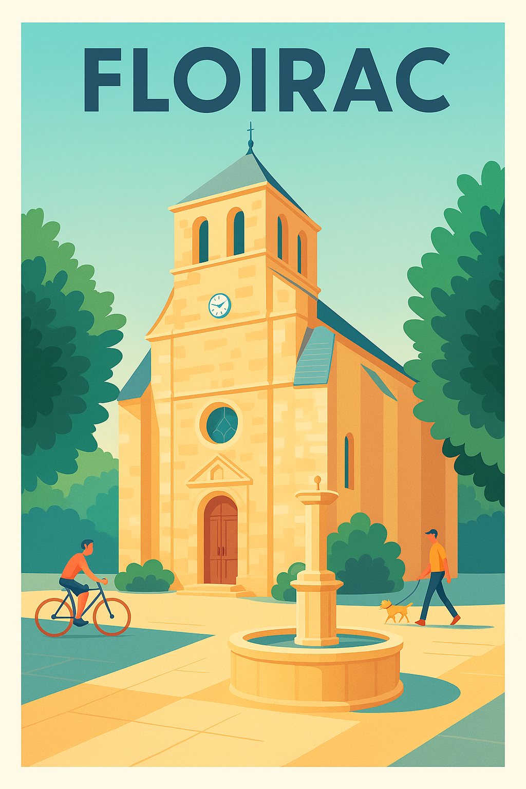 Affiche Floirac — Charme paisible au cœur de la ville · poster d'art de Floirac