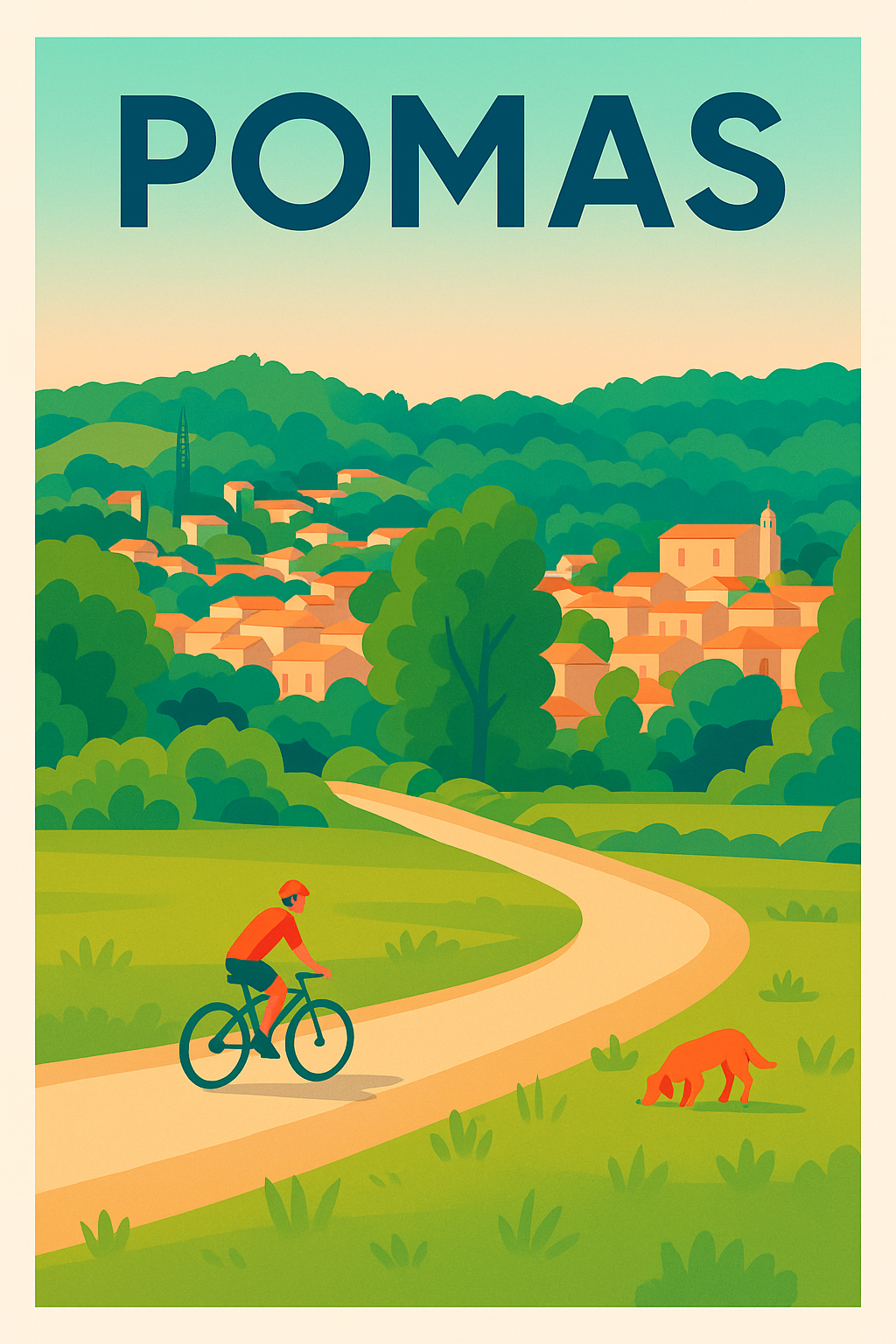 Affiche de Pomas - Échappée verte à vélo