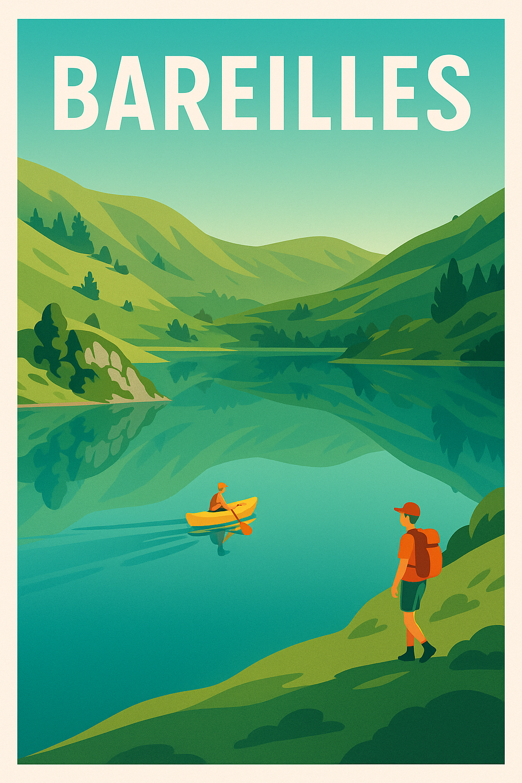 Affiche de Bareilles - Évasion nature au bord du lac