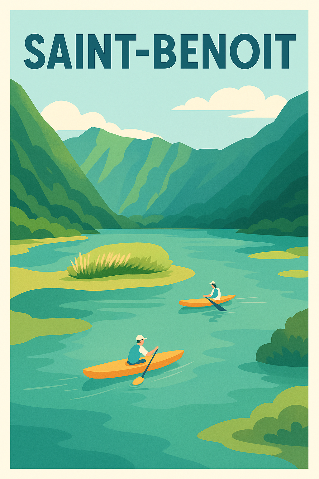 Affiche de Saint-Benoît - Évasion et sérénité au fil de l'eau