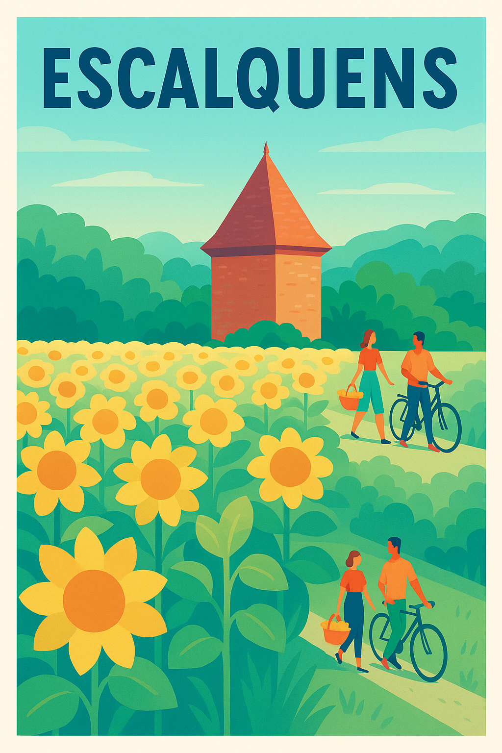 Affiche de Escalquens - Balade bucolique au cœur des tournesols