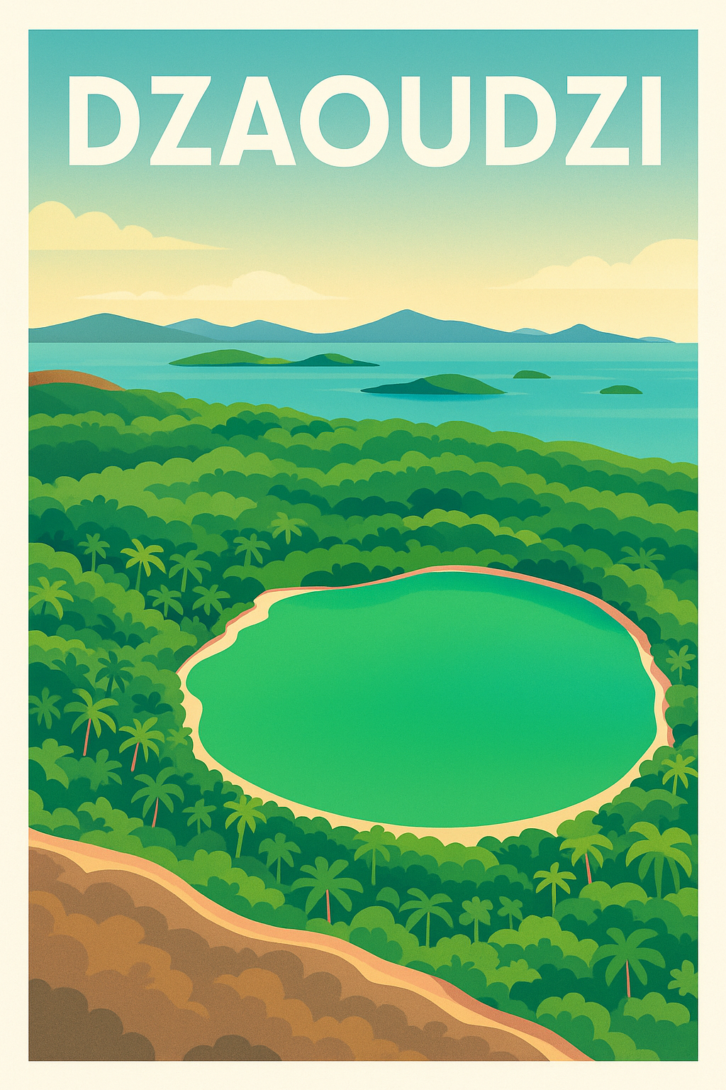 Affiche de Dzaoudzi - Havre de paix tropical