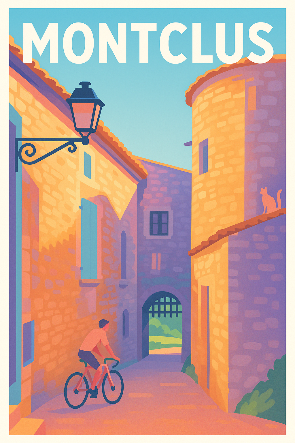 Affiche Montclus — Charme Médiéval en Douceur · poster d'art de Montclus