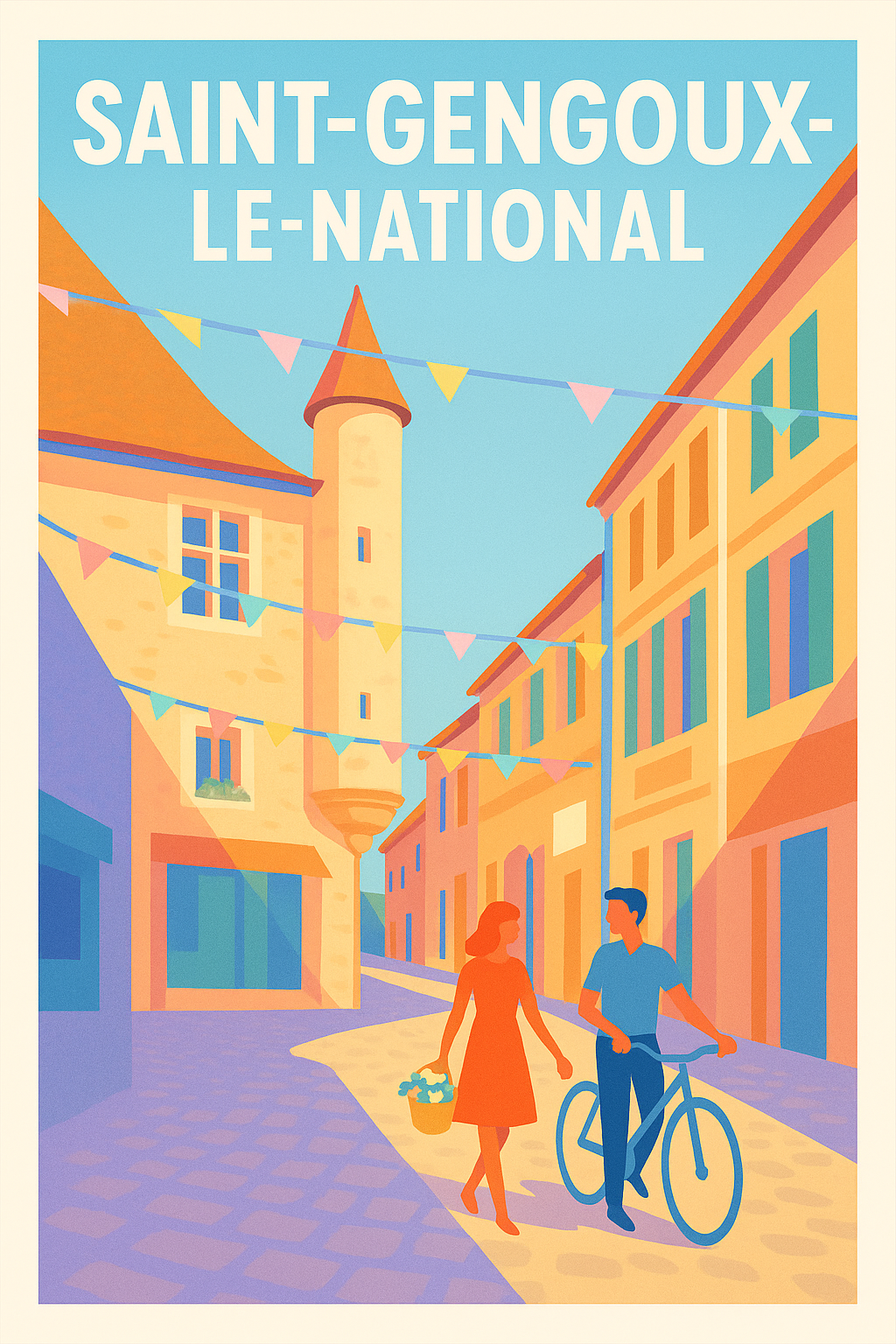 Affiche de Saint-Gengoux-le-National - Charme et douceur de vivre en Bourgogne