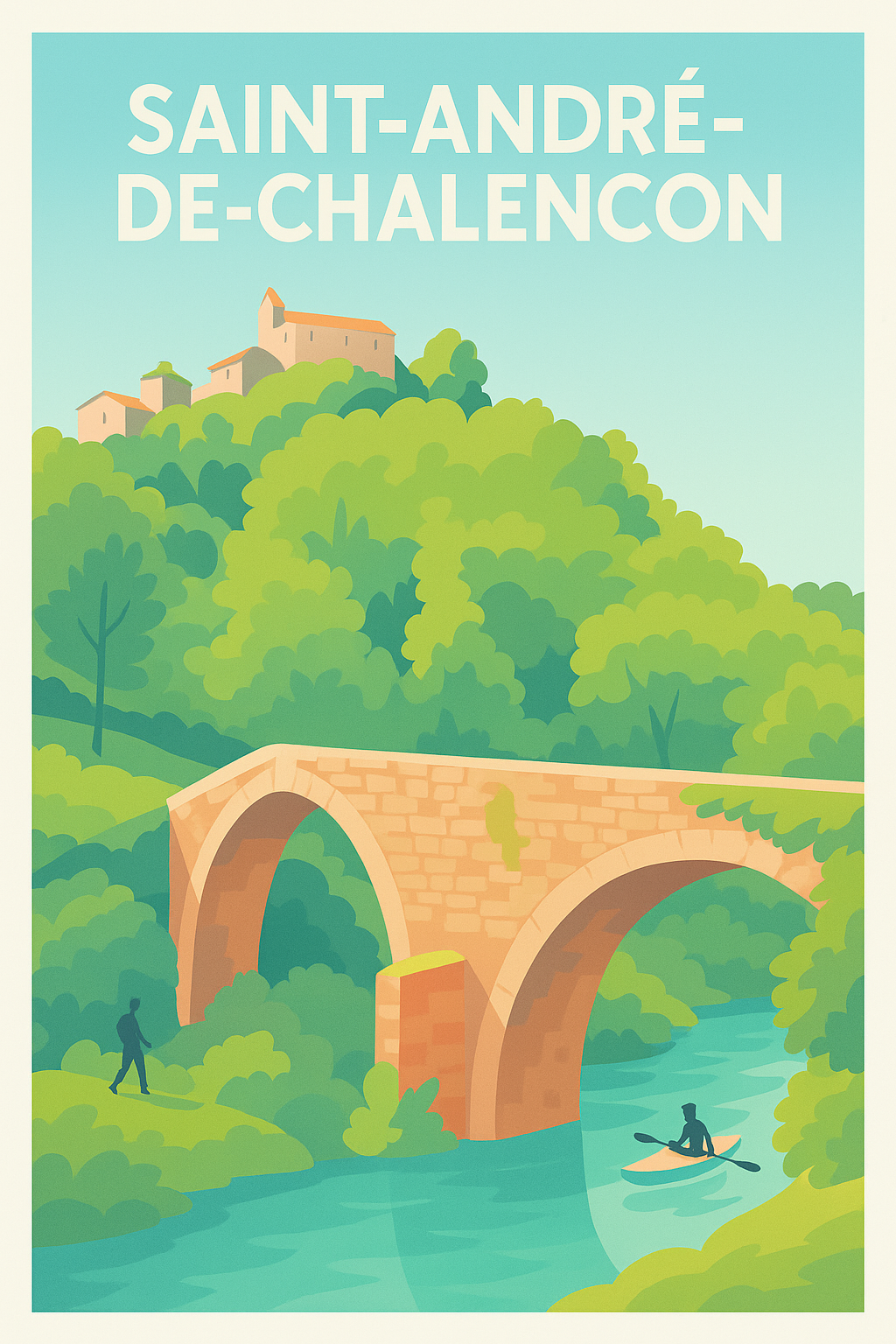 Affiche de Saint-André-de-Chalençon - Escapade verte au pont historique