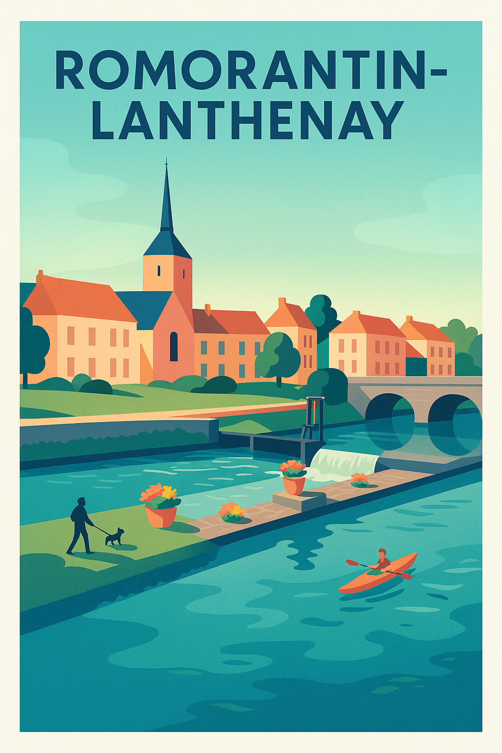 Affiche de Romorantin-Lanthenay - Sérénité au bord de l'eau