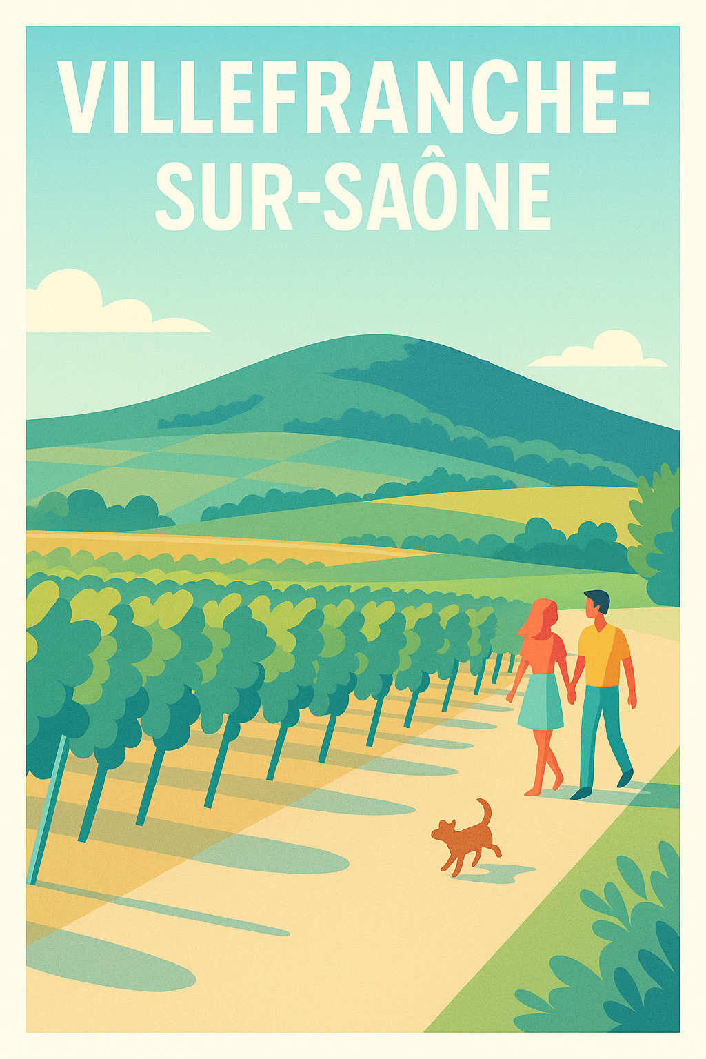Affiche de Villefranche-sur-Saône - Promenade paisible au cœur des vignes