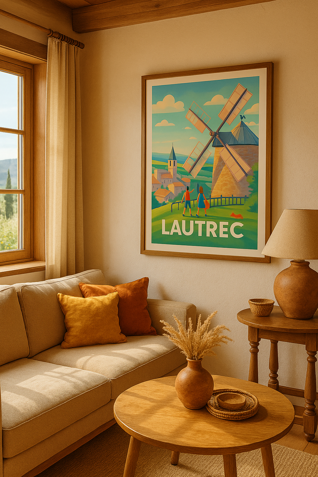 Mise en situation Affiche de Lautrec - Charme bucolique et patrimoine authentique