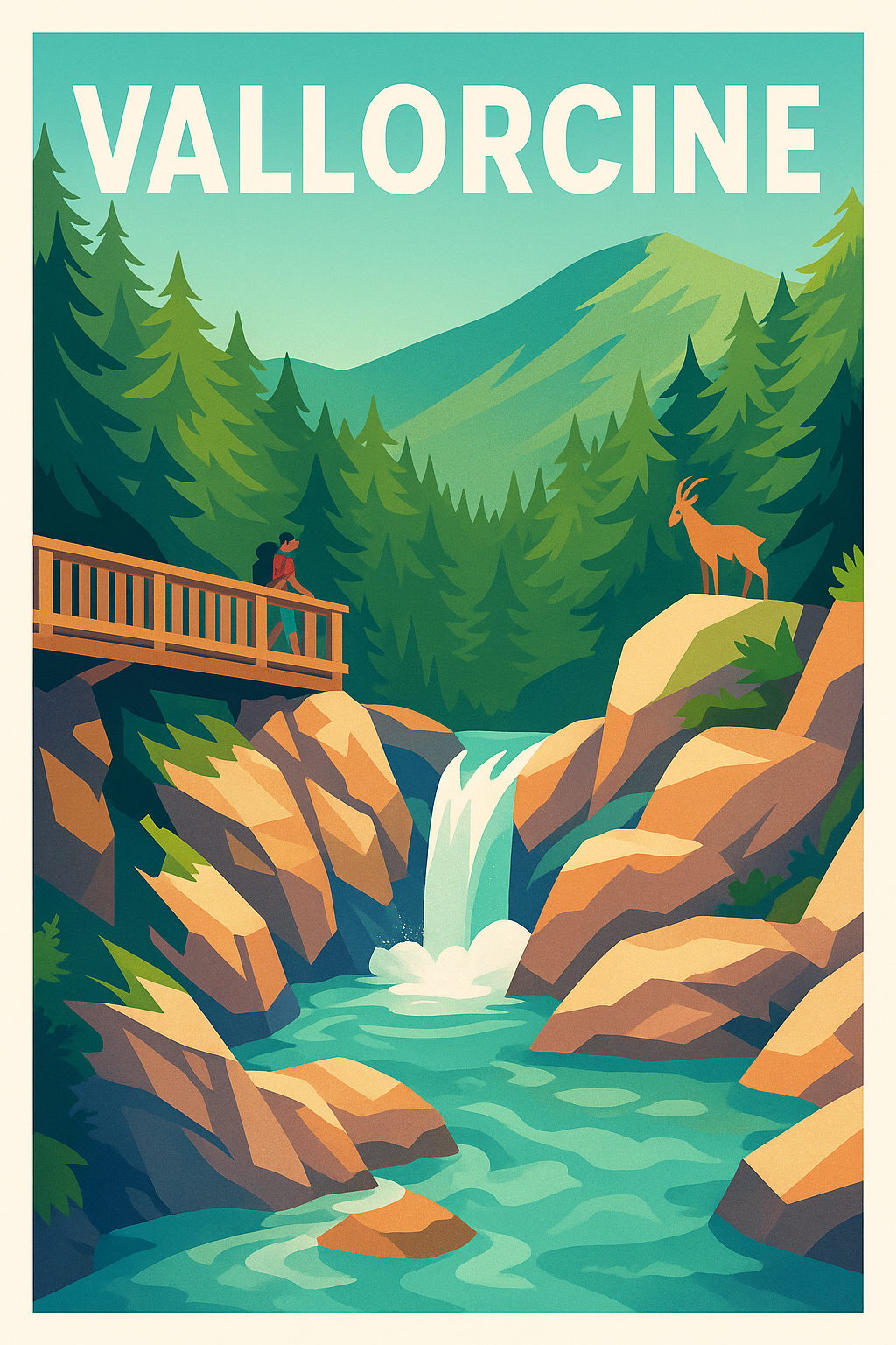 Affiche Vallorcine — Évasion Nature et Montagne · poster d'art de Vallorcine