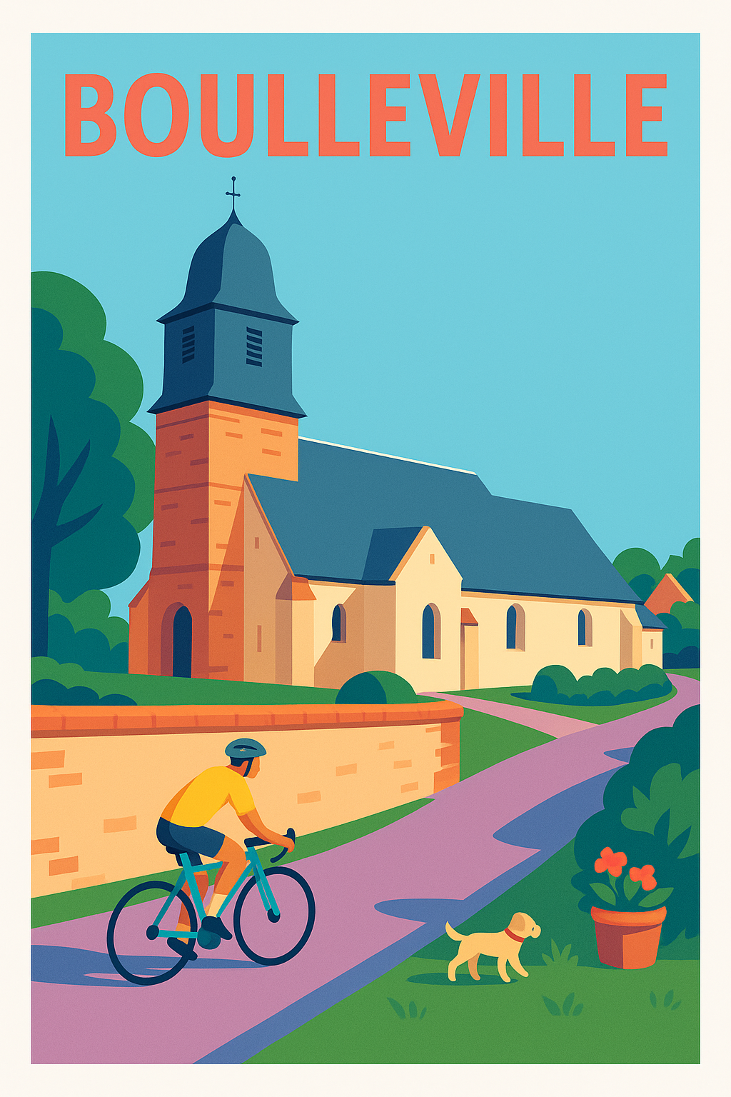 Affiche de Boulleville - Charme serein d'un village normand