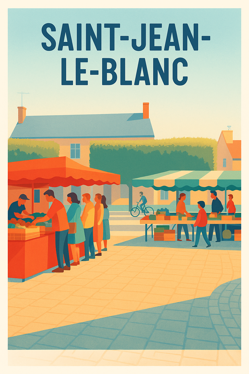 Affiche de Saint-Jean-le-Blanc - L'ambiance chaleureuse du marché local