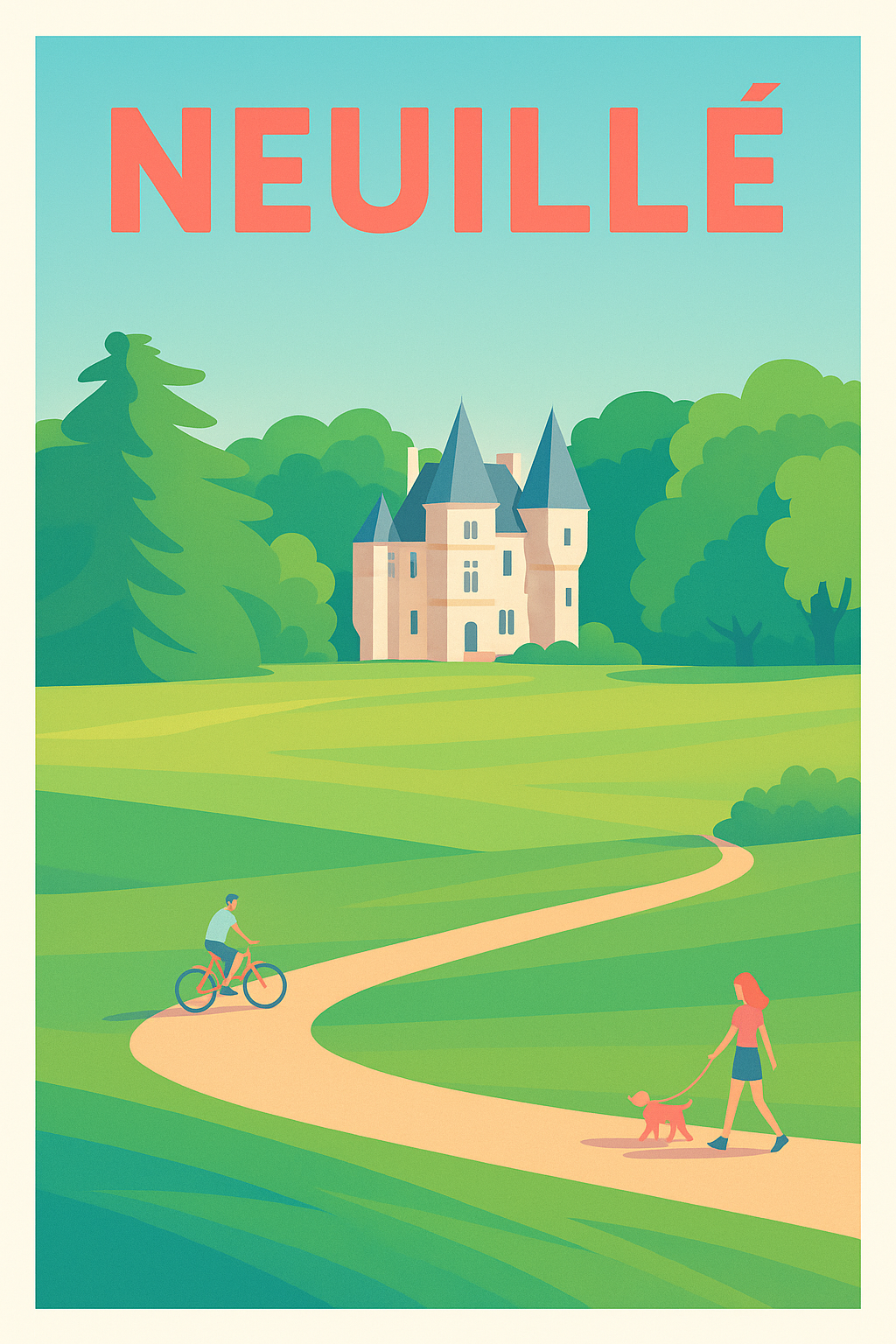 Affiche de Neuillé - Charme bucolique et douceur de vivre