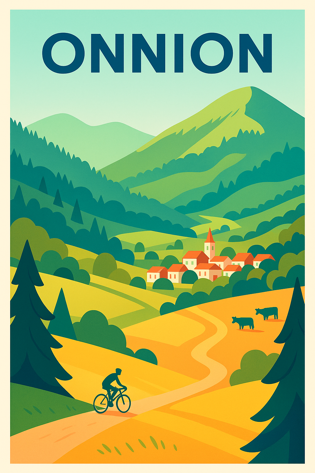 Affiche de Onnion - Évasion nature à vélo